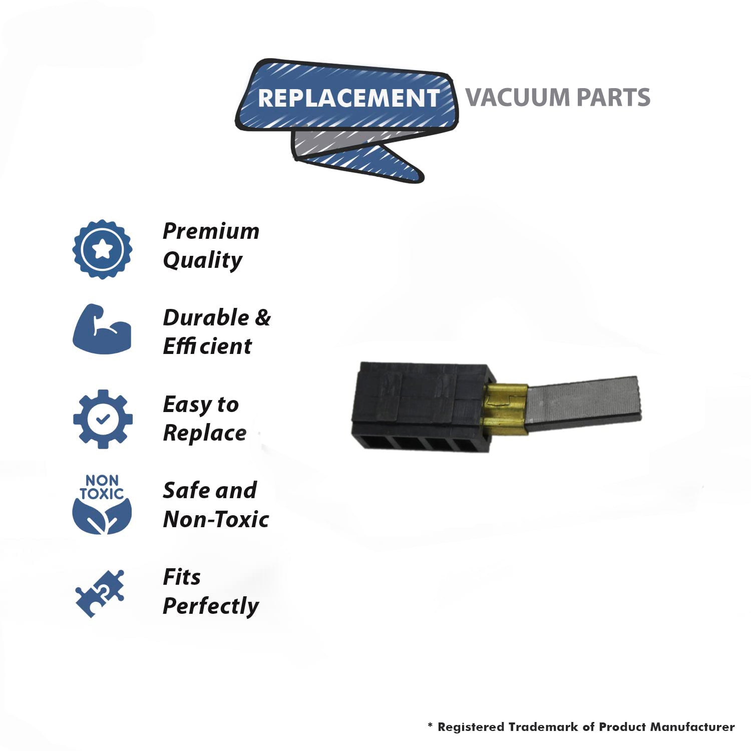 Topvacuumparts Replacement Part For Lamb Ametek Motor Brush 115334, 115684 and Many More # Compare to Part 33415-4