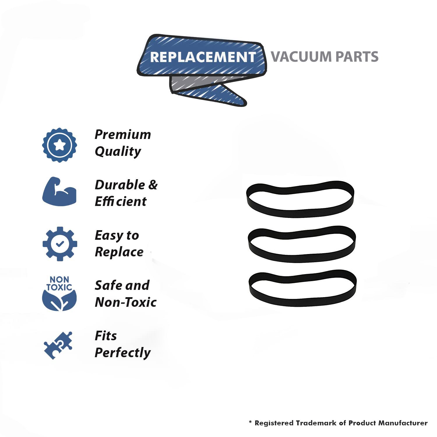 Topvacuumparts Replacement Part for Hoover Windtunnel UH72600 Belt 3Pk # Compare to Part AH20065, 562289001