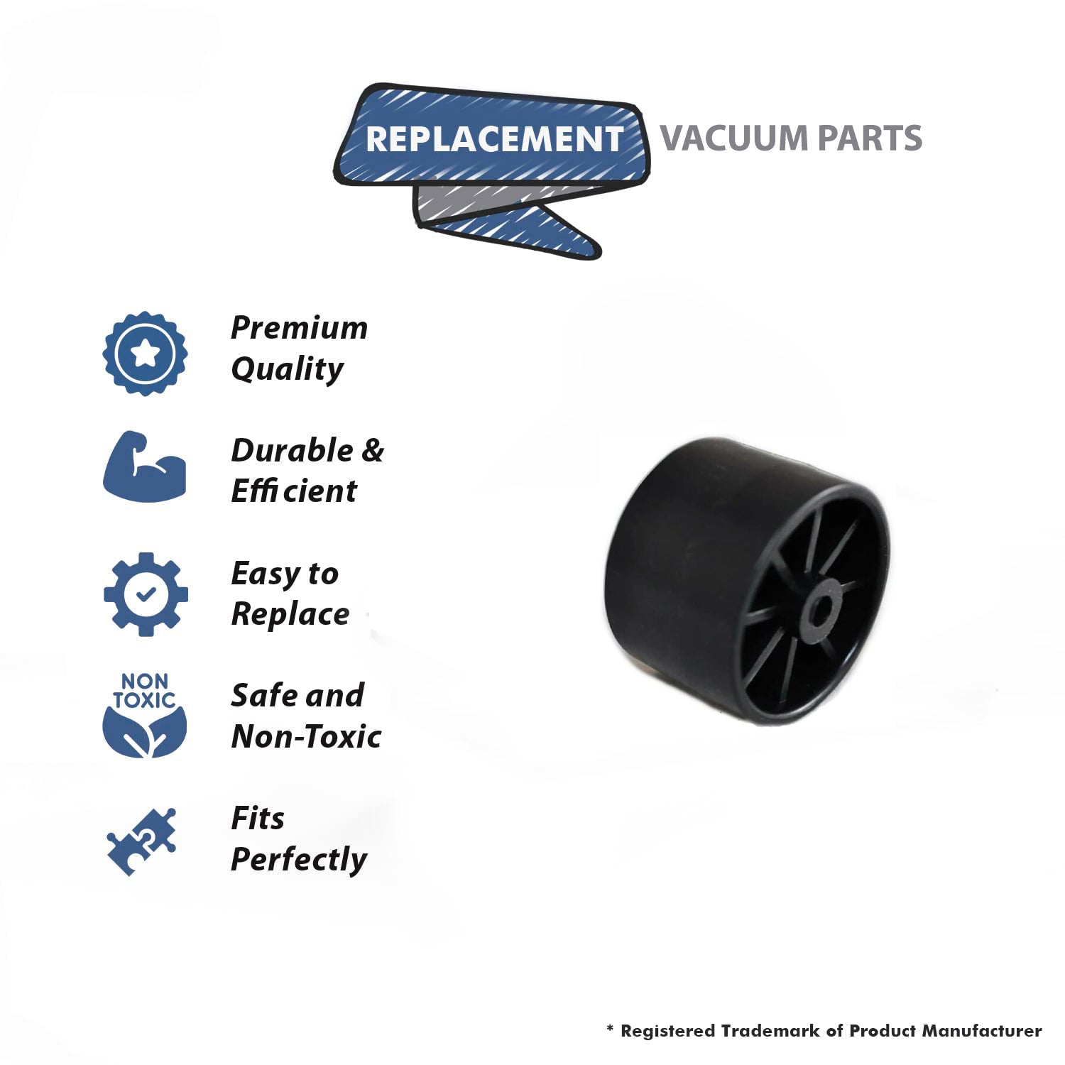 Topvacuumparts Replacement Part For Oreck CH95519 Upright Vacuum Cleaner Wheel # compare to part 430000970