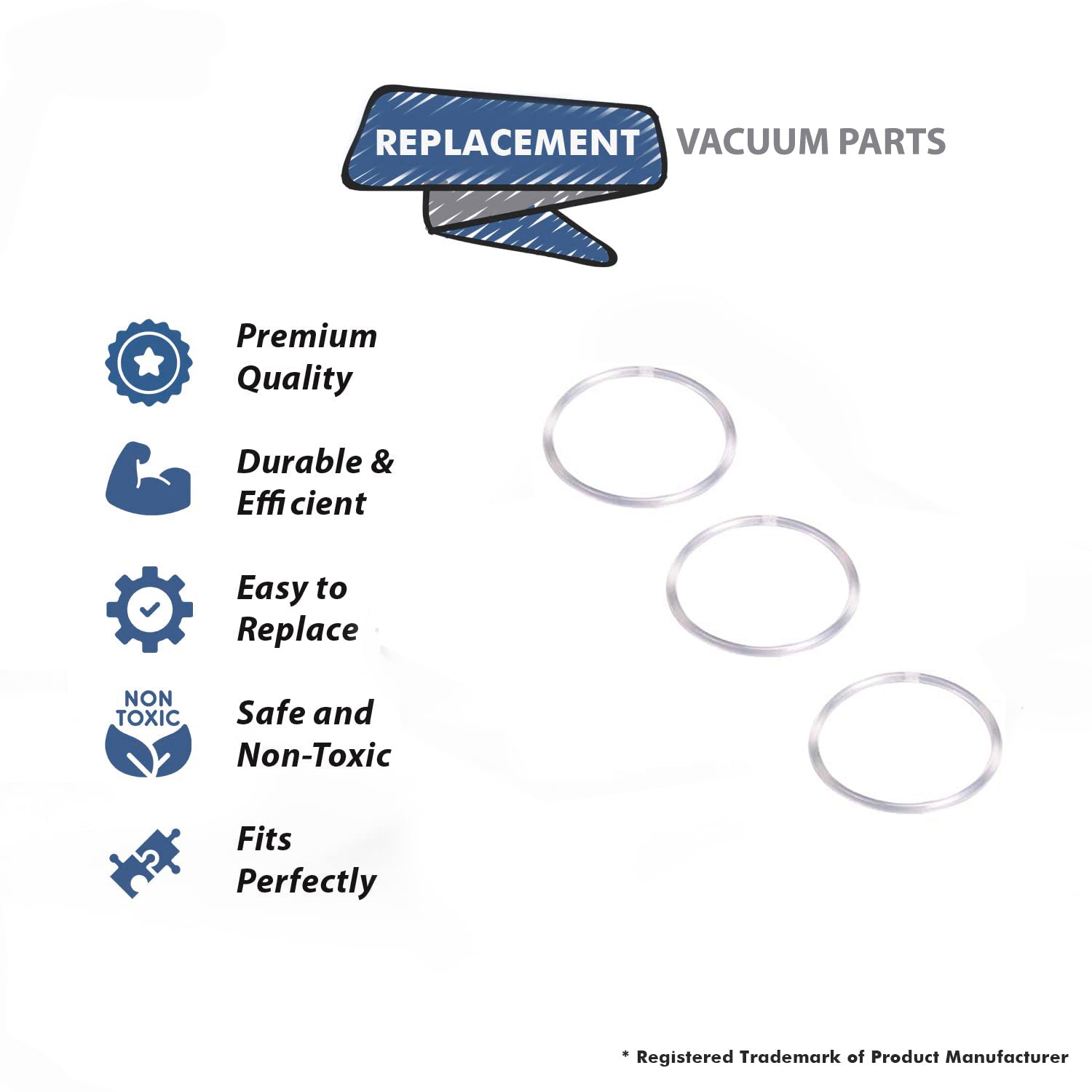 Topvacuumparts Replacement Part For Koblenz Upright Poly 3 Belt # compare to part 12-0814-01-7