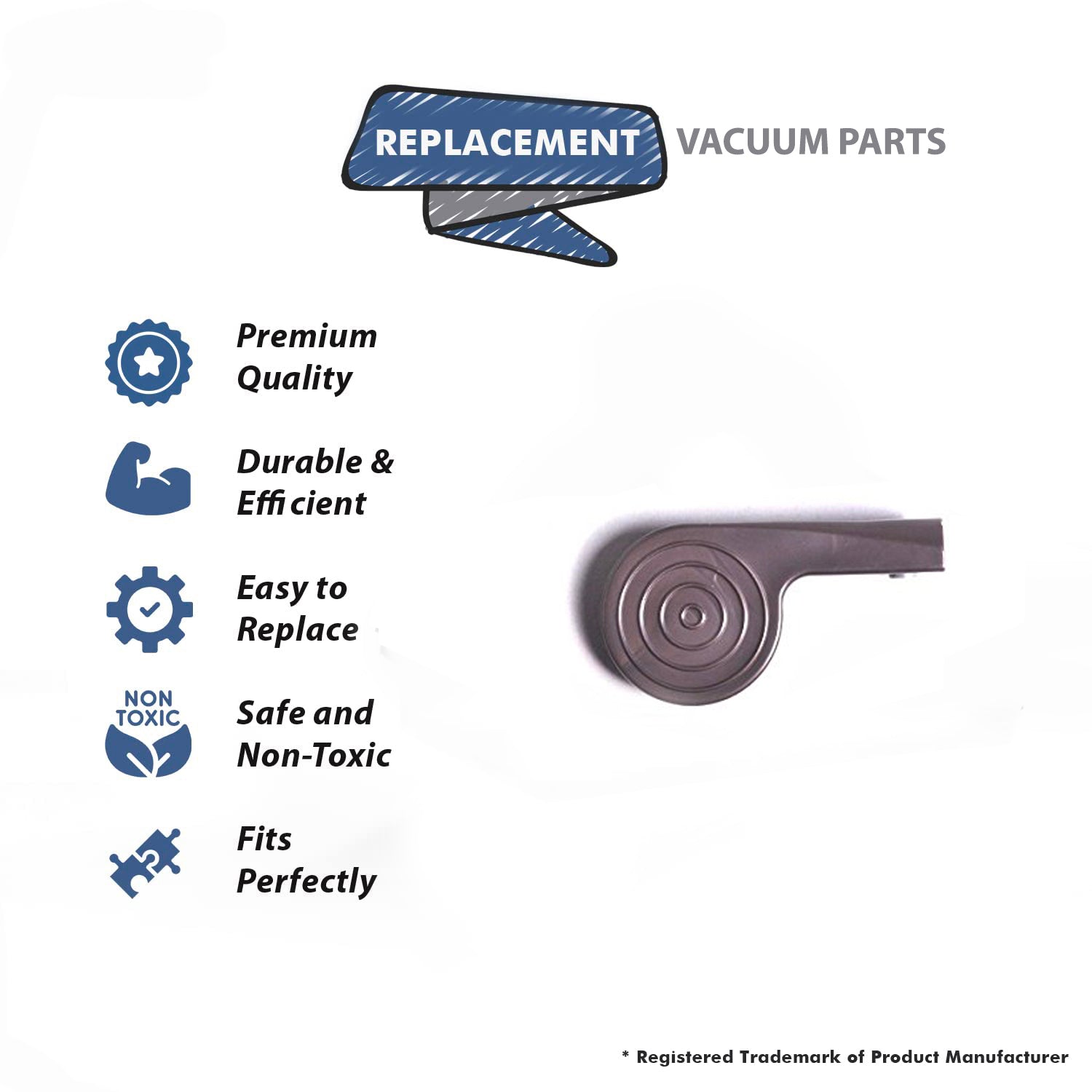 Topvacuumparts Replacement Part For Part For Dyson DC24 Iron End Cap Assembly 2pk # compare to part 10-3605-06