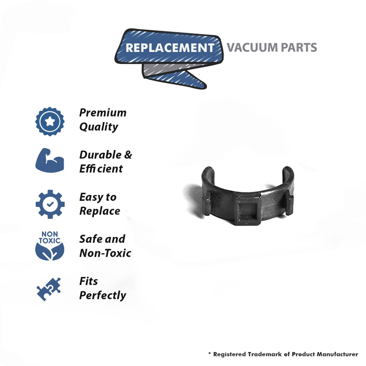 Topvacuumparts Replacement Part For Sharp Replecement for EC-TU4707 Vacuum Cleaner Hose Retaining Ring # compare to part PHLD-A010VBFA