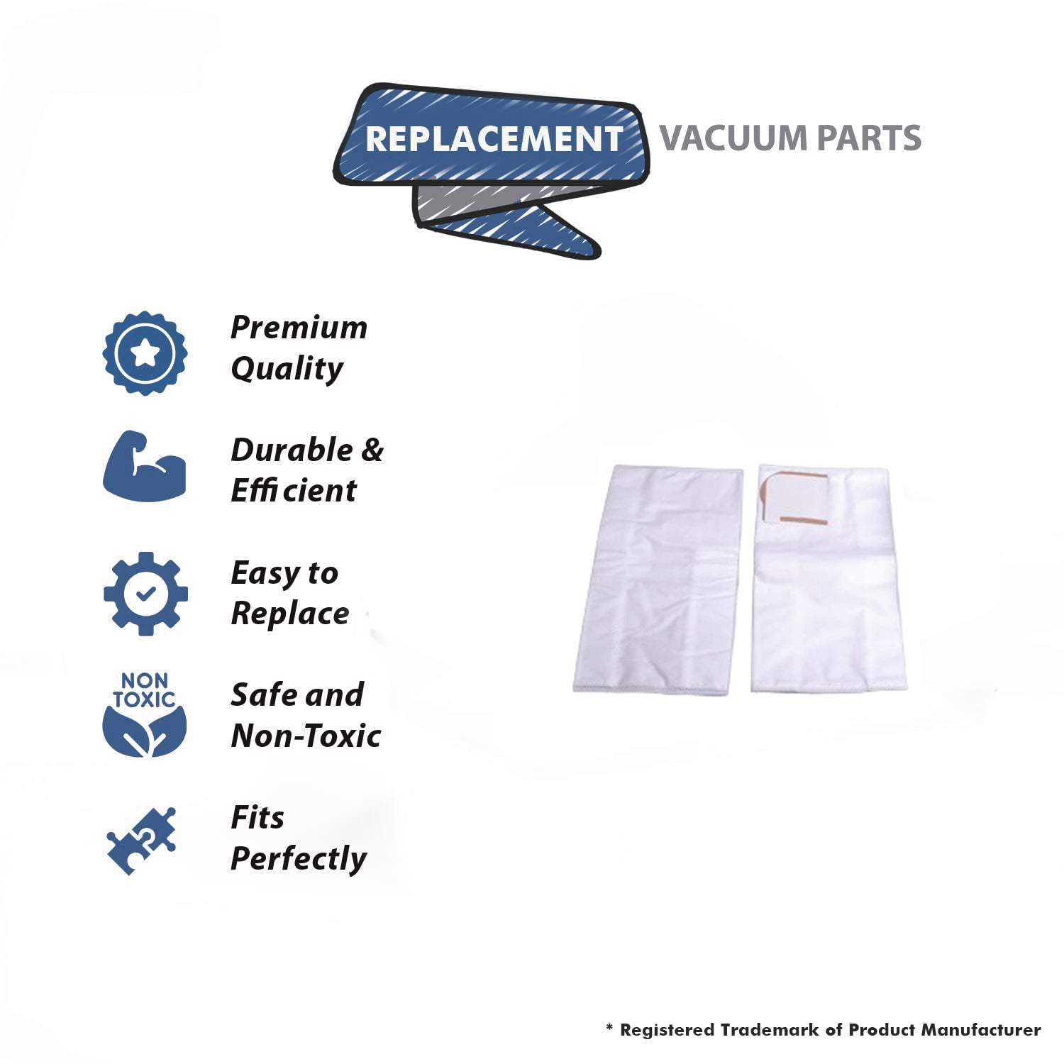Topvacuumparts Replacement Part For Simplicity, Riccar Upright Vacuum Cleaner Paper Bags (3Pk 18 Bags) # Compare to Part RSR-1446