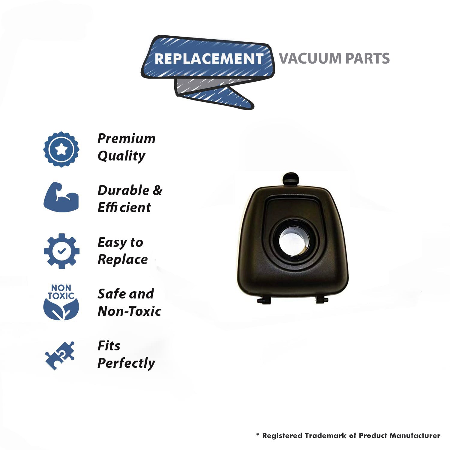 Topvacuumparts Replacement Part For Eureka Mighty Might Canister 3670/3685 Vacuum Cleaner Front Cover # compare to part 389561SV