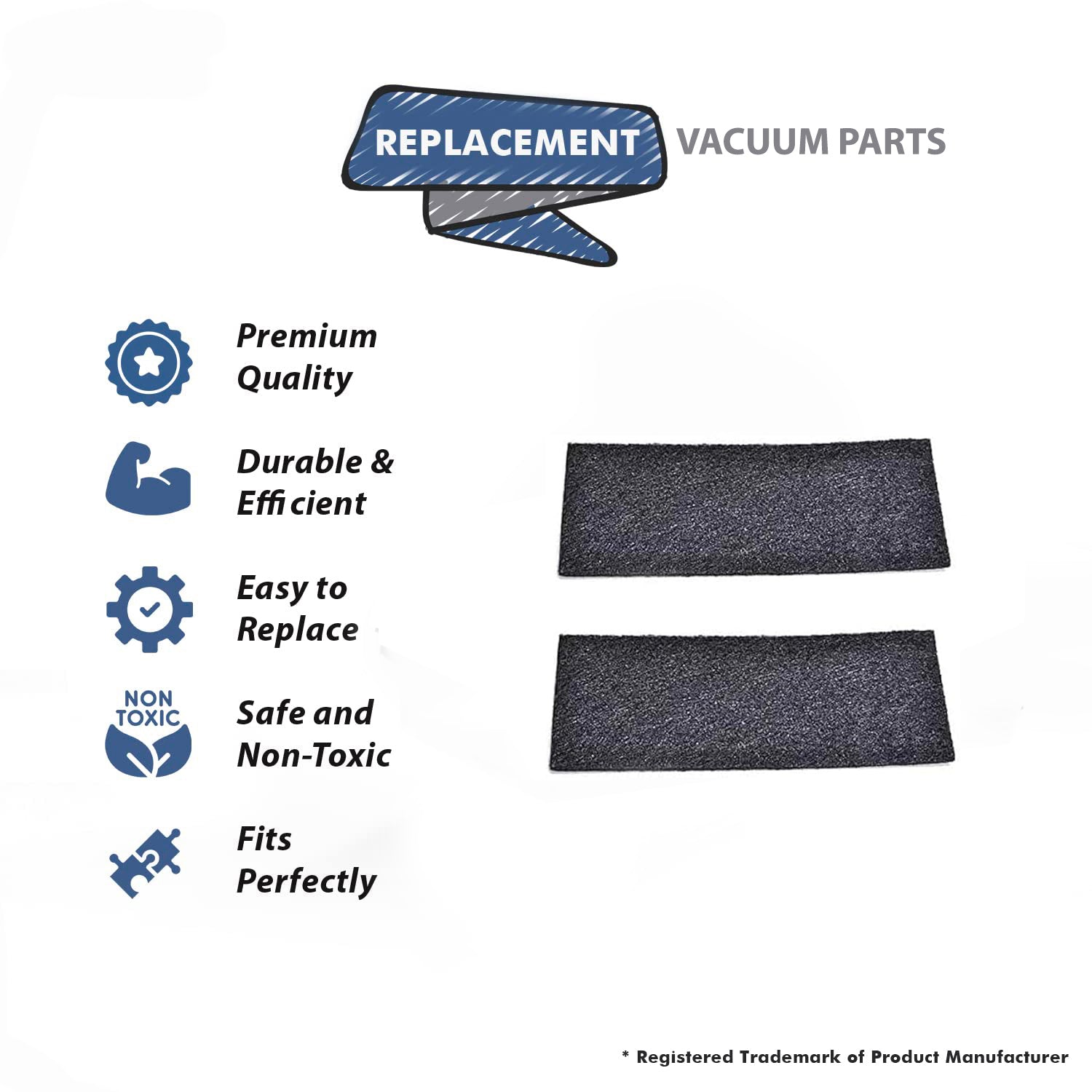 Topvacuumparts Replacement Part For Bissell 6594 Bagless Vacuum Cleaner Exhaust Filter 2Pk # compare to part 2031194