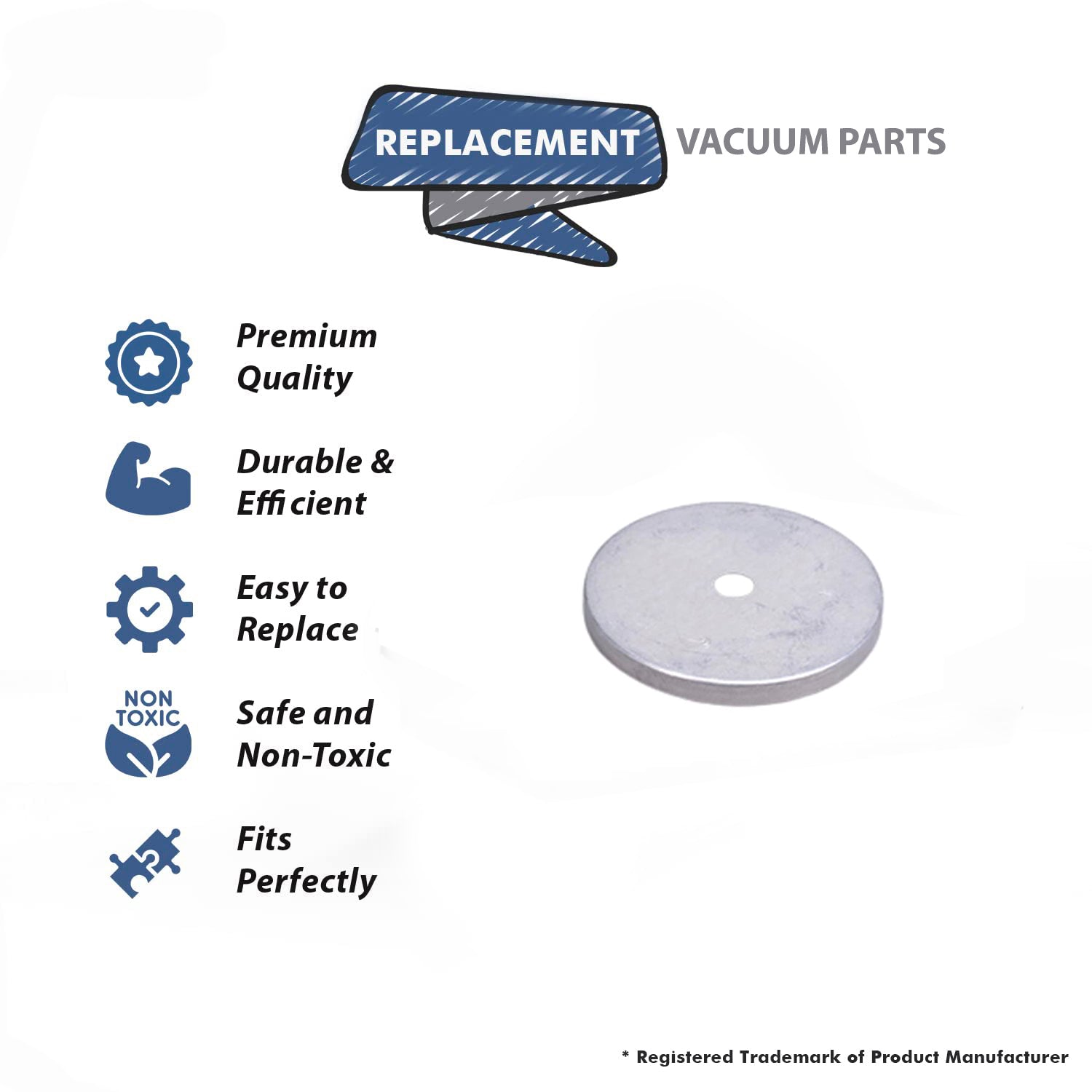 Topvacuumparts Replacement Part For Oreck 9300 Series Upright Vacuum Cleaner Metal Fan Seal Cup # Compare to Part 430000973