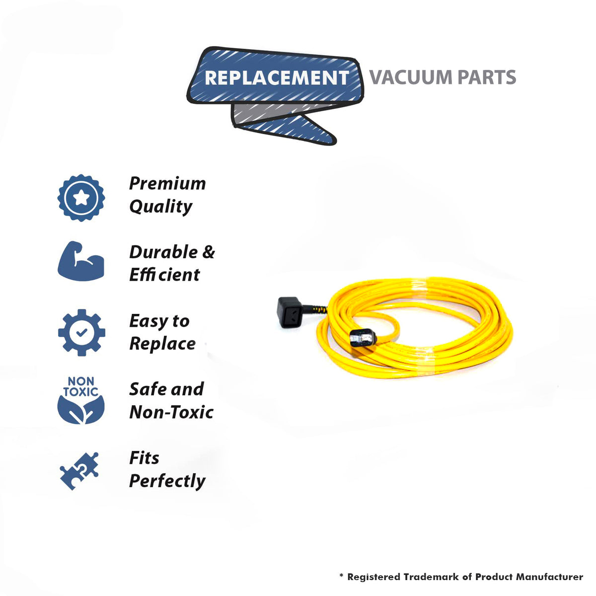 Topvacuumparts Replacement Part For Numatic PSP200A Vacuum Cord Assembly # compare to part 236025