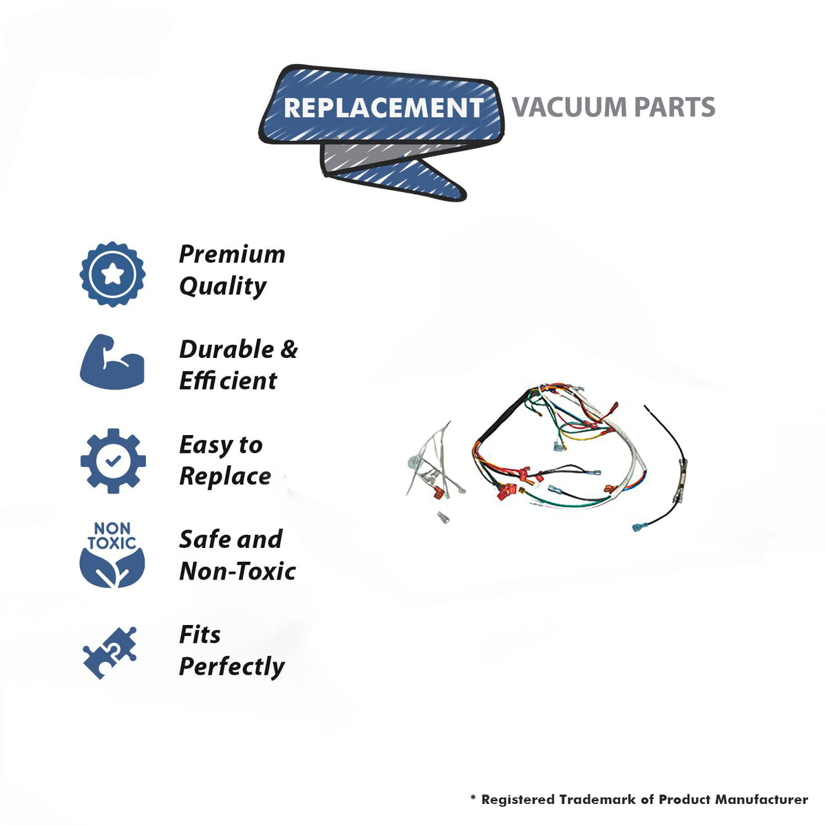 Topvacuumparts Replacement Part For Hoover Vacuum Wiring Harness Kit Fits Surge Series C, Newer FH50210# compare to part 440003533