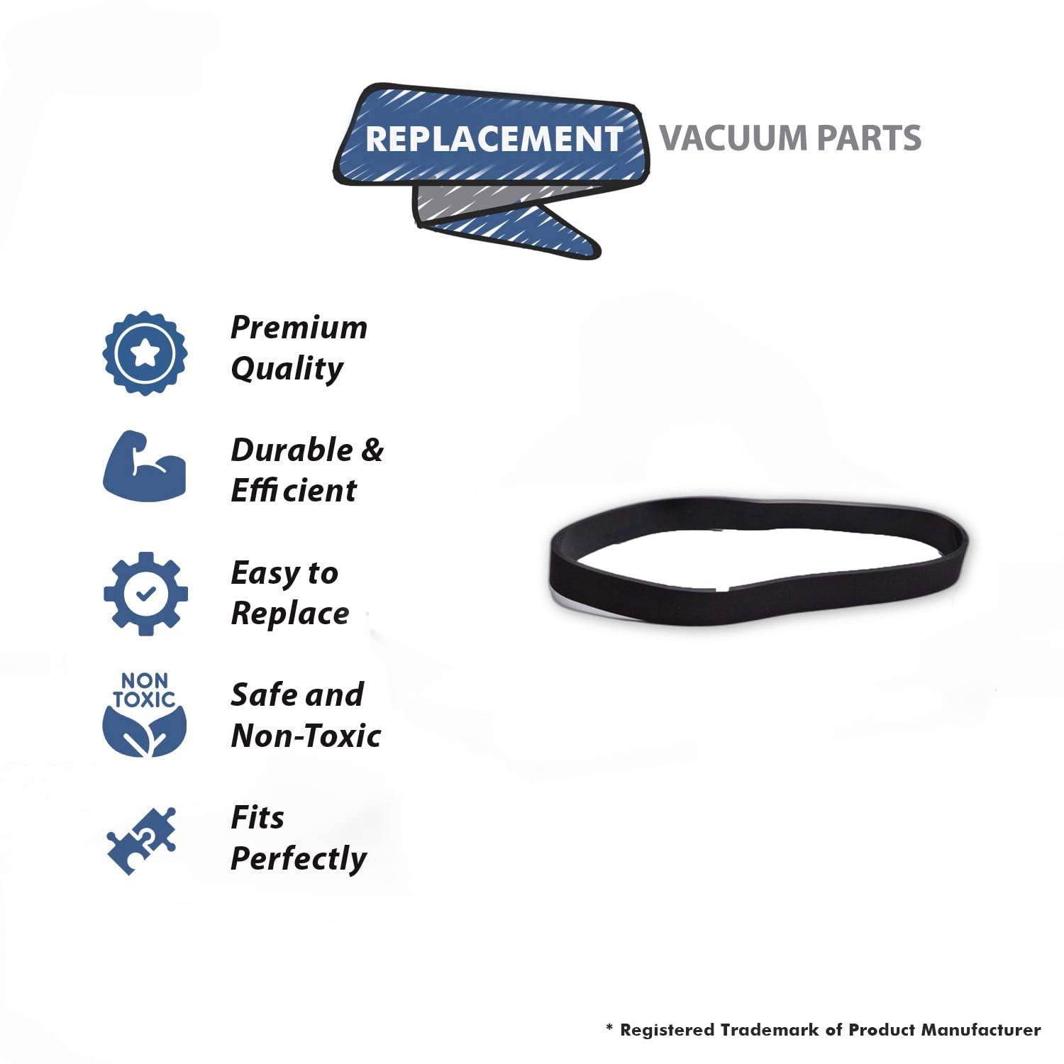Topvacuumparts Replacement Part for Riccar Vacuum Cleaner Belts (3 Pack) # Compare to Part 9.104