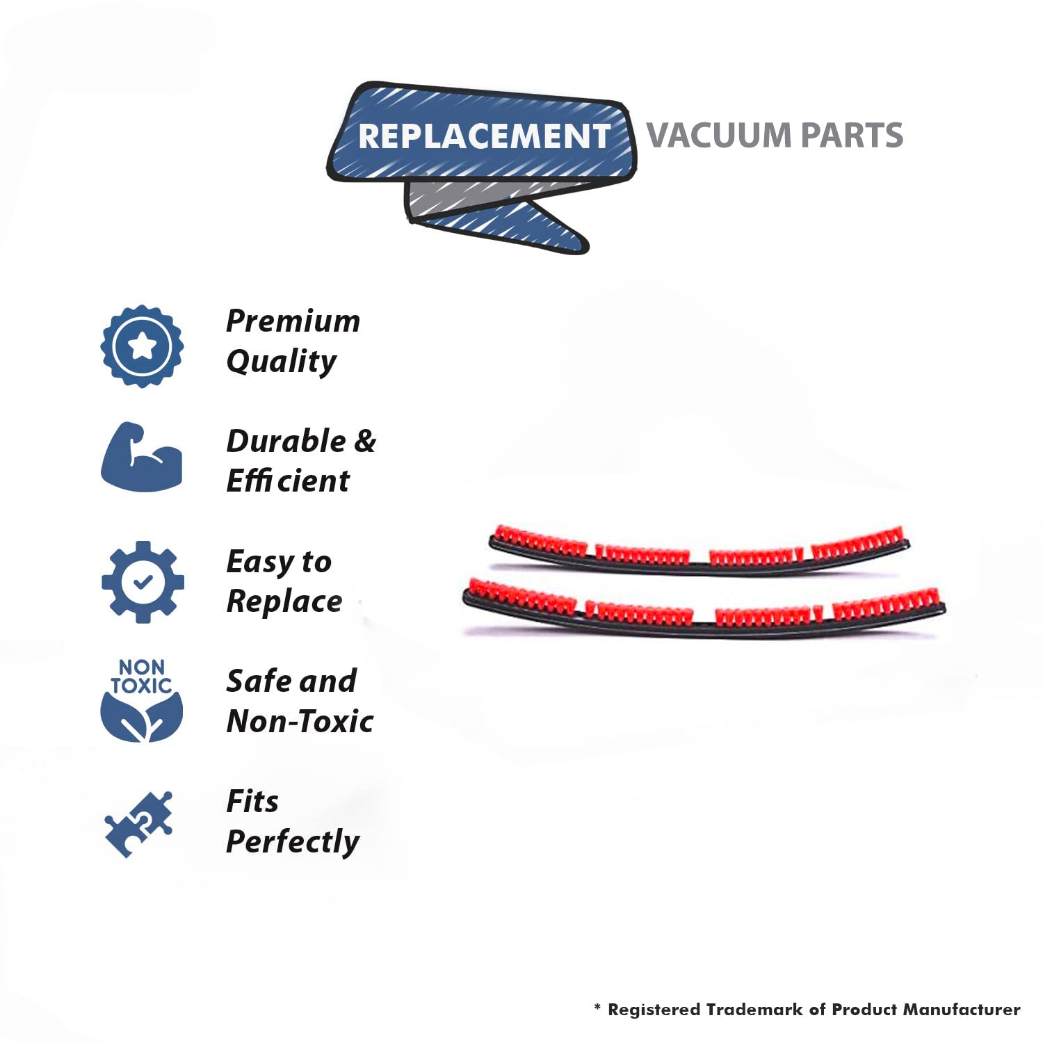Topvacuumparts Replacement Part For Panasonic MC-5501 Upright Vacuum Cleaner Agitator Brush 2 Pack # compare to part AC78RTEZ00