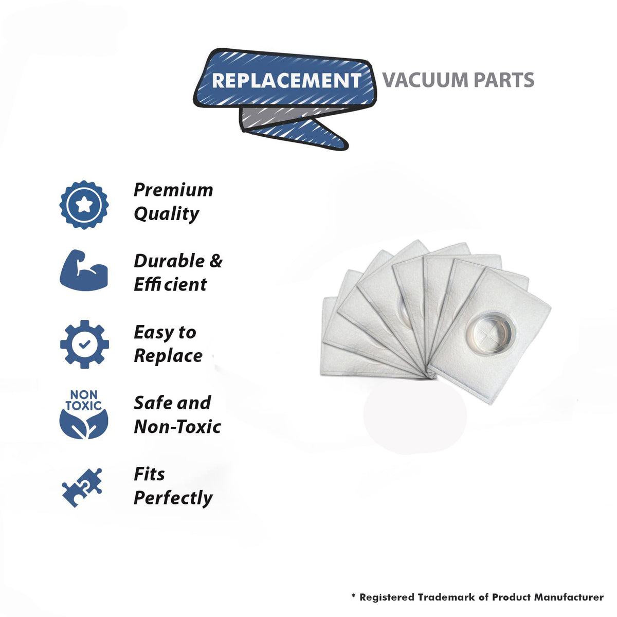 Topvacuumparts Replacement Micro Electrostatic Filter Kit for Electrolux Aerus AP100, LE 2100, Diplomat, Epic 6500; Compare to Part 902; 8-Pack
