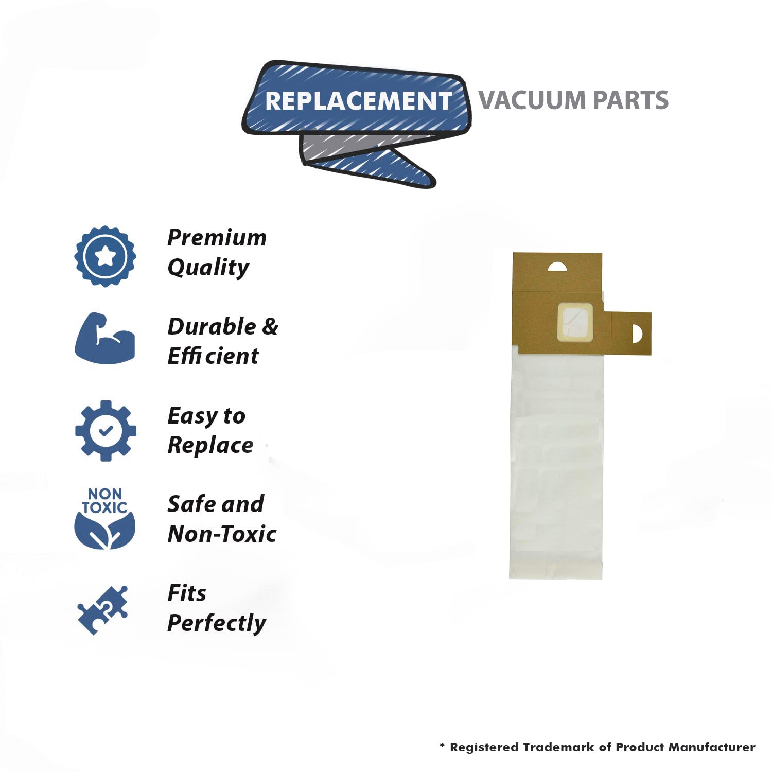 Topvacuumparts Replacement Part For Sanitare Paper Bag, Style LS [15 Bags] # compare to part 63256A-10