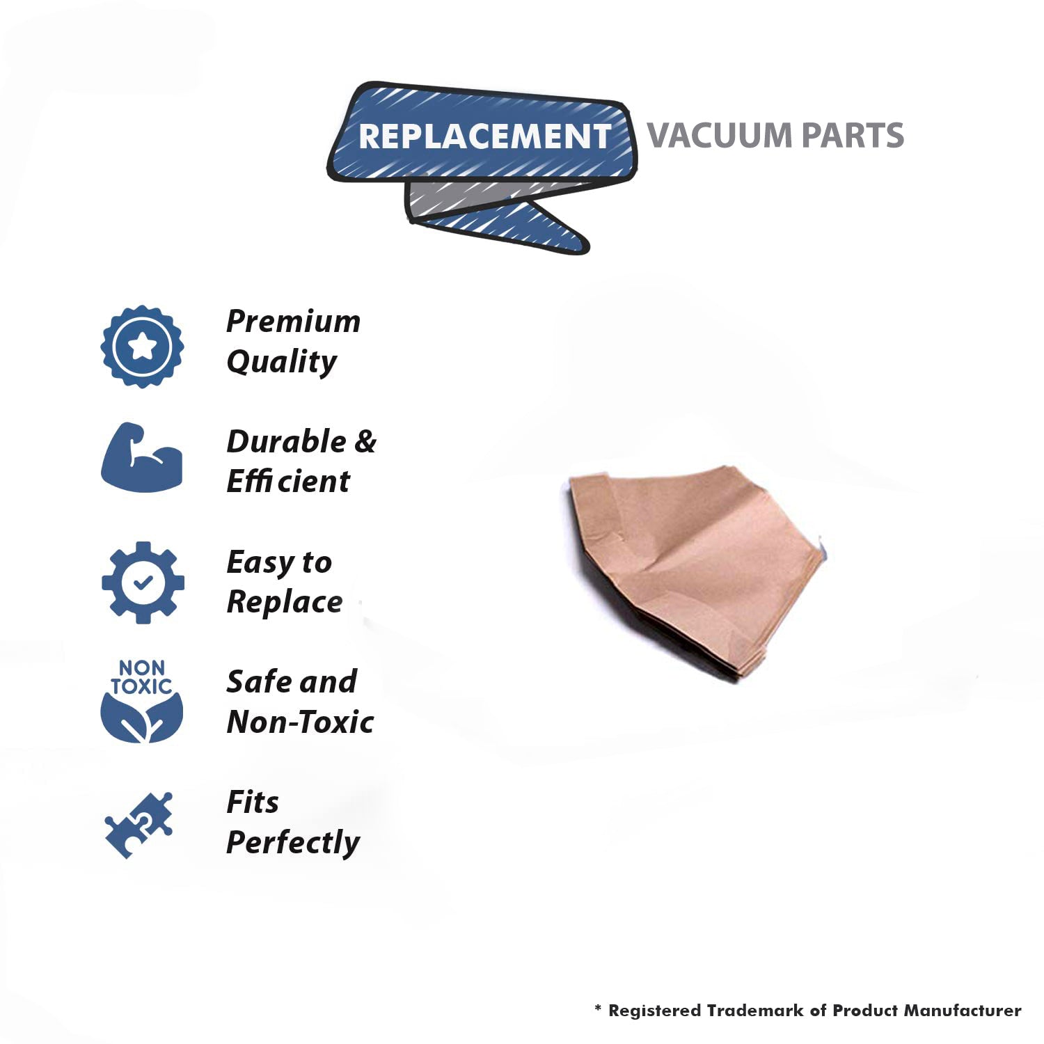 Topvacuumparts Replacement Part For Hoover Style BP Vacuum Cleaner Bags C2401, C2401010 Backpack, Royal RY4001 Vac [14 Bags] # 401000BP