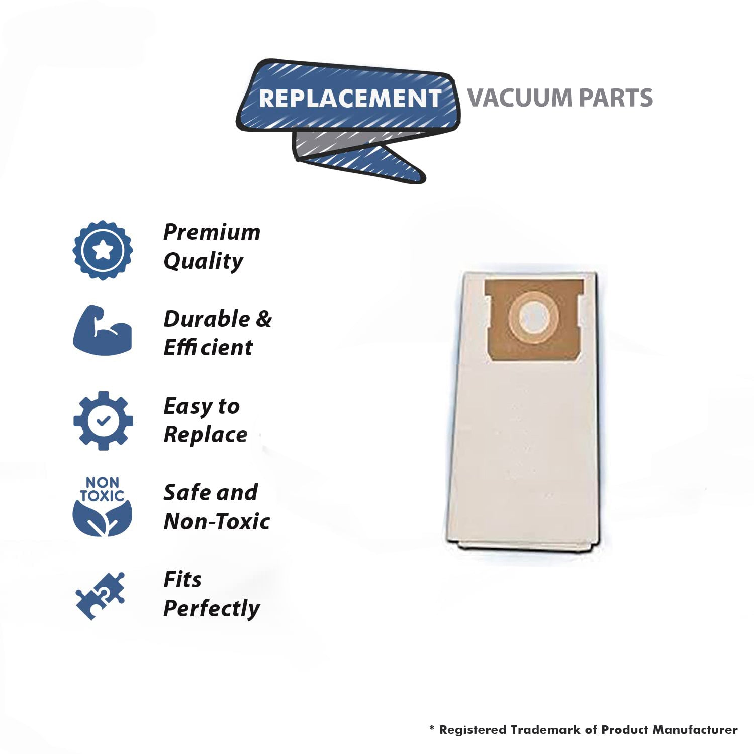 Topvacuumparts Replacement Part For Shop Vac5-8 Gallon Vacuum Cleaner (4 Pack 8 Bags) Part # compare to part GK-71225