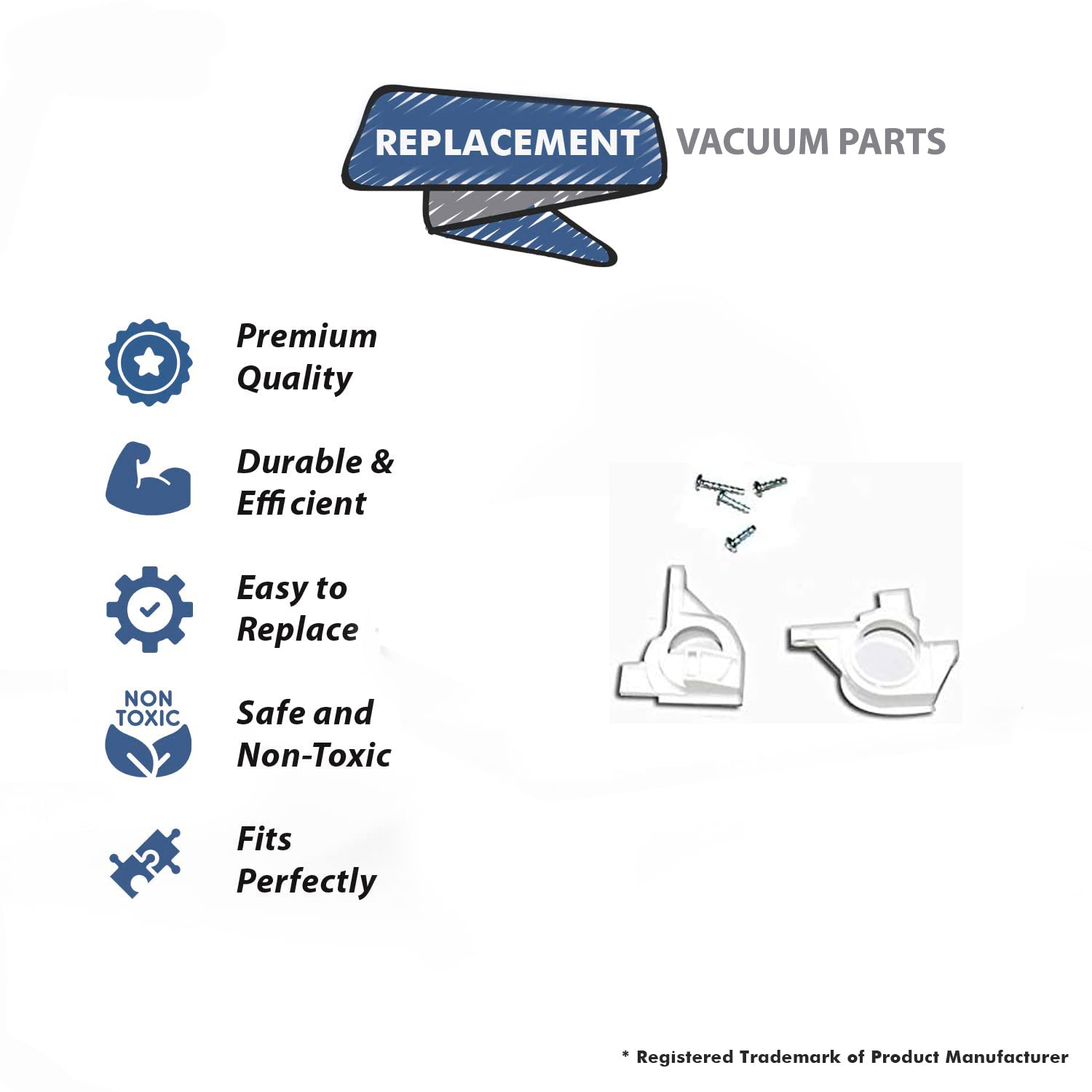 Topvacuumparts Replacement Part For Hoover Vacuum Cleaner Trunnion Left/Right Cover Set with Screws # compare to part 412007001