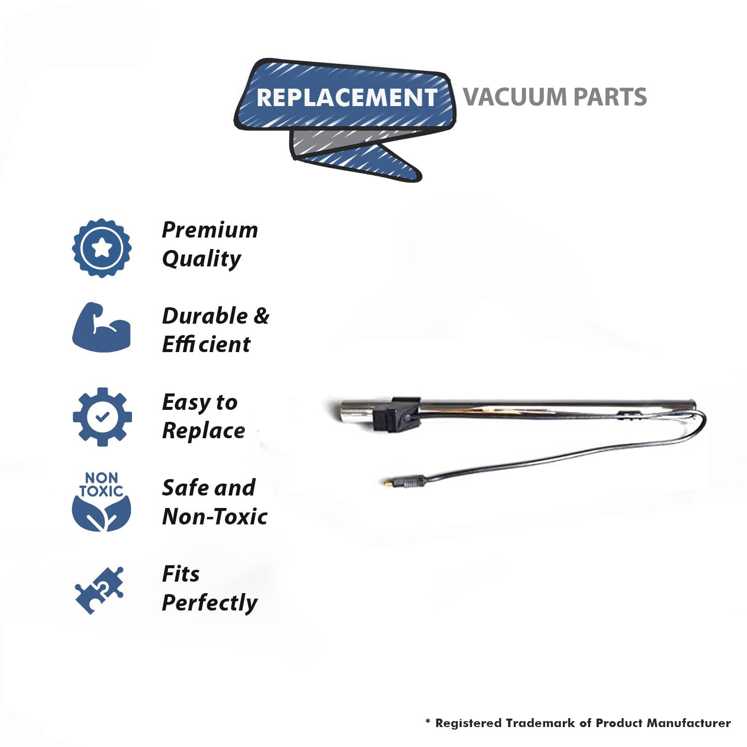 Topvacuumparts Replacement Part For Beam Imperial Vacuum Cleaner Power Nozzle Wand Assembly with Cord # compare to part 39040A-3
