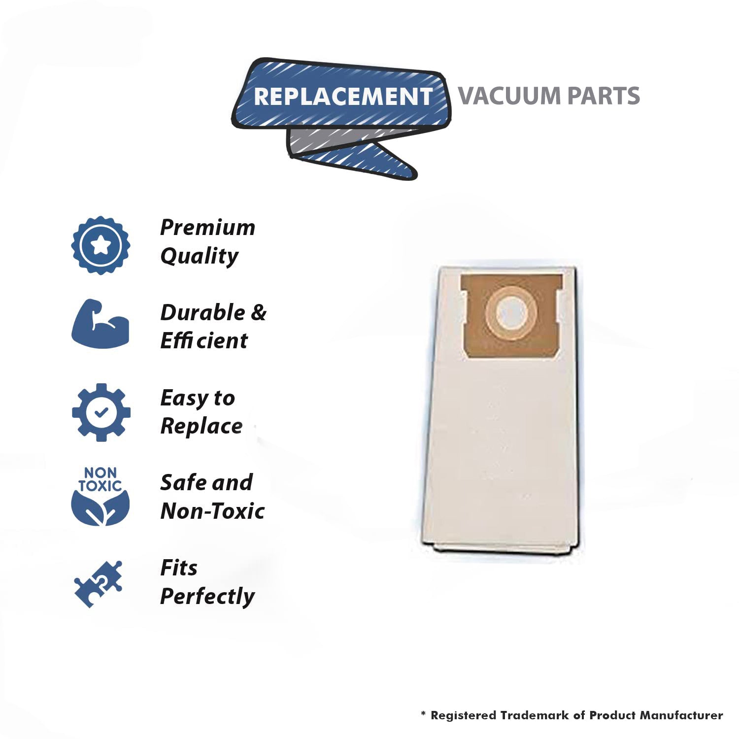 Topvacuumparts Replacement Part For Shop Vac5-8 Gallon Vacuum Cleaner (3 Pack 6 Bags)) Part # compare to part GK-71225