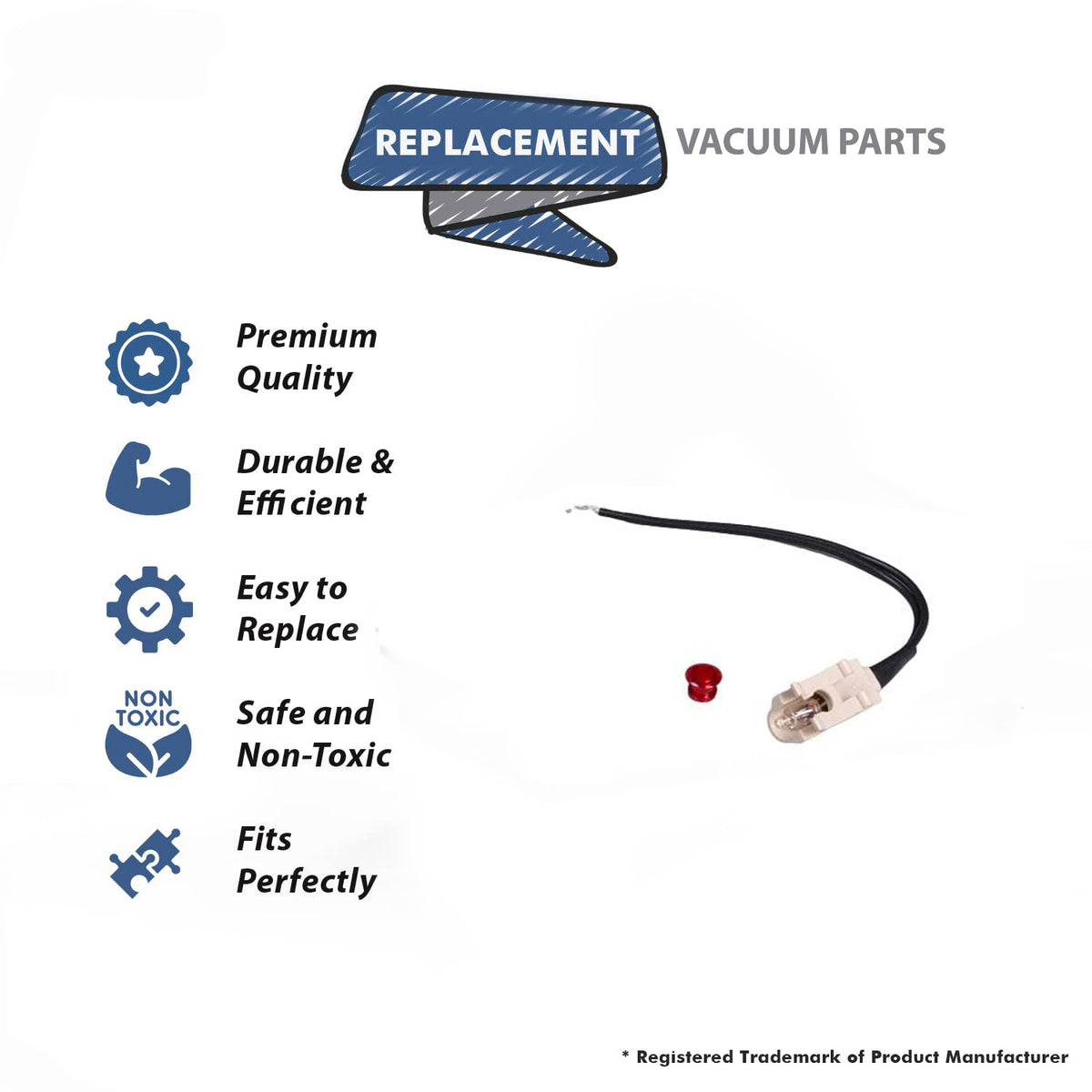 Topvacuumparts Replace Part For 1650, D3A Indicator Light With Lense Compatible With Part Number 1818B