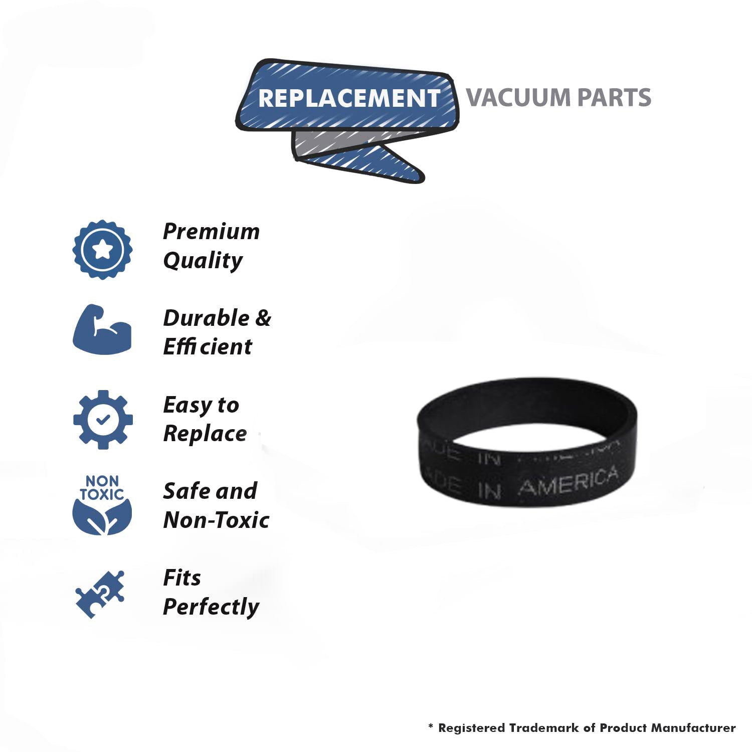 Topvacuumparts Replacement Part for Royal Hand Vacuum Cleaner Belt (7Pk) # Compare to Part 17397