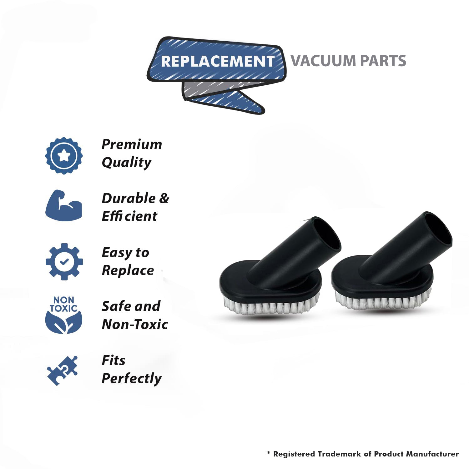 Topvacuumparts Dusting Brush Replacement for Bissell Vacuum Cleaners 2Pk # 2031527