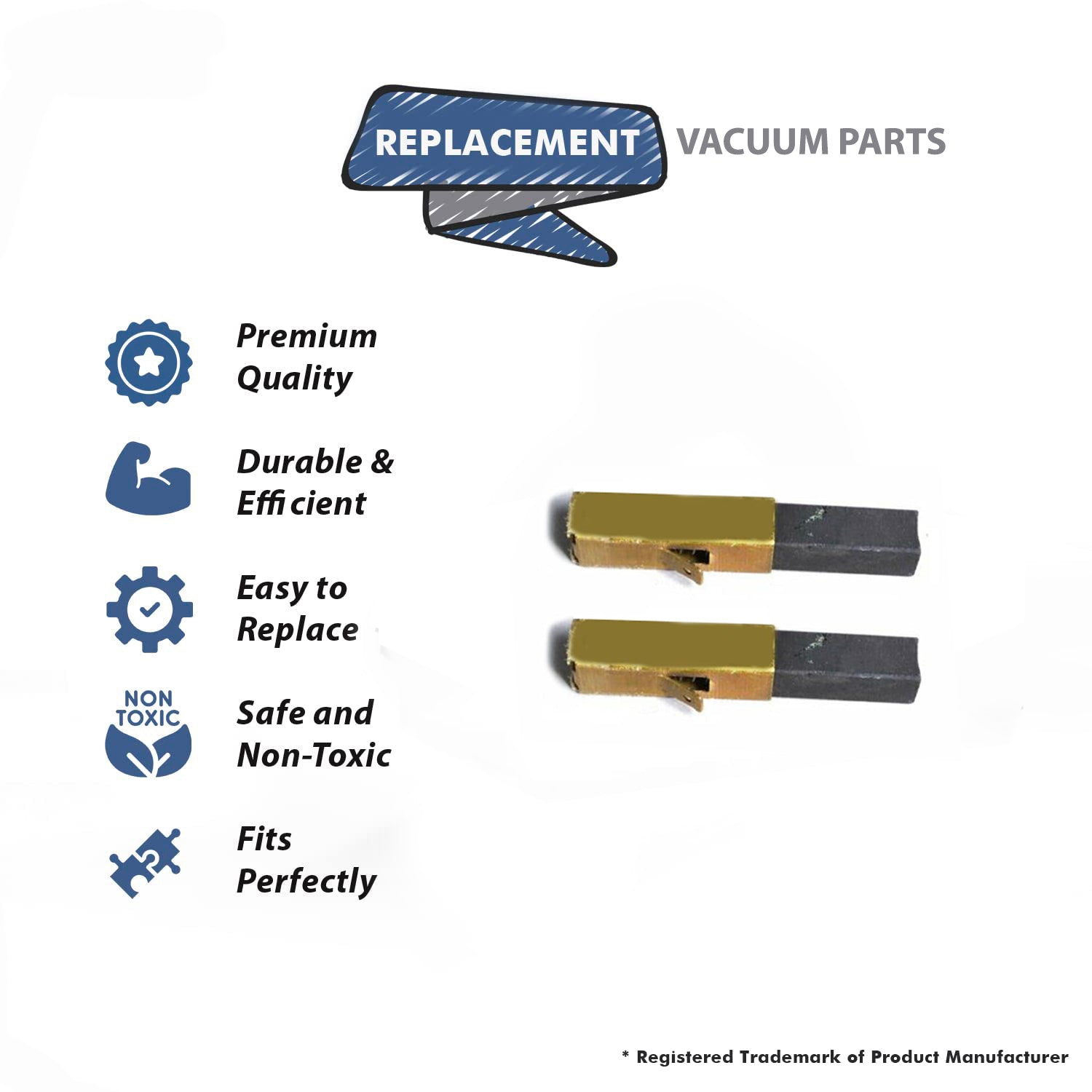 Topvacuumparts Replacement Part For Singer Upright Vacuum Cleaner Late Motor Carbon Brush (2-Pack) # compare to part 643888901