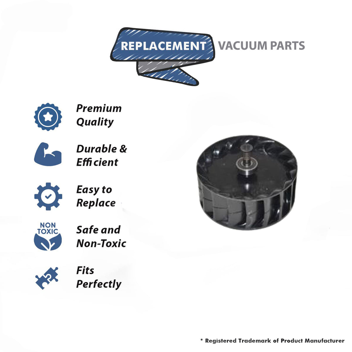 Topvacuumparts Replacement Part For HP Products Vacuum Ex Turbine # compare to part 8558