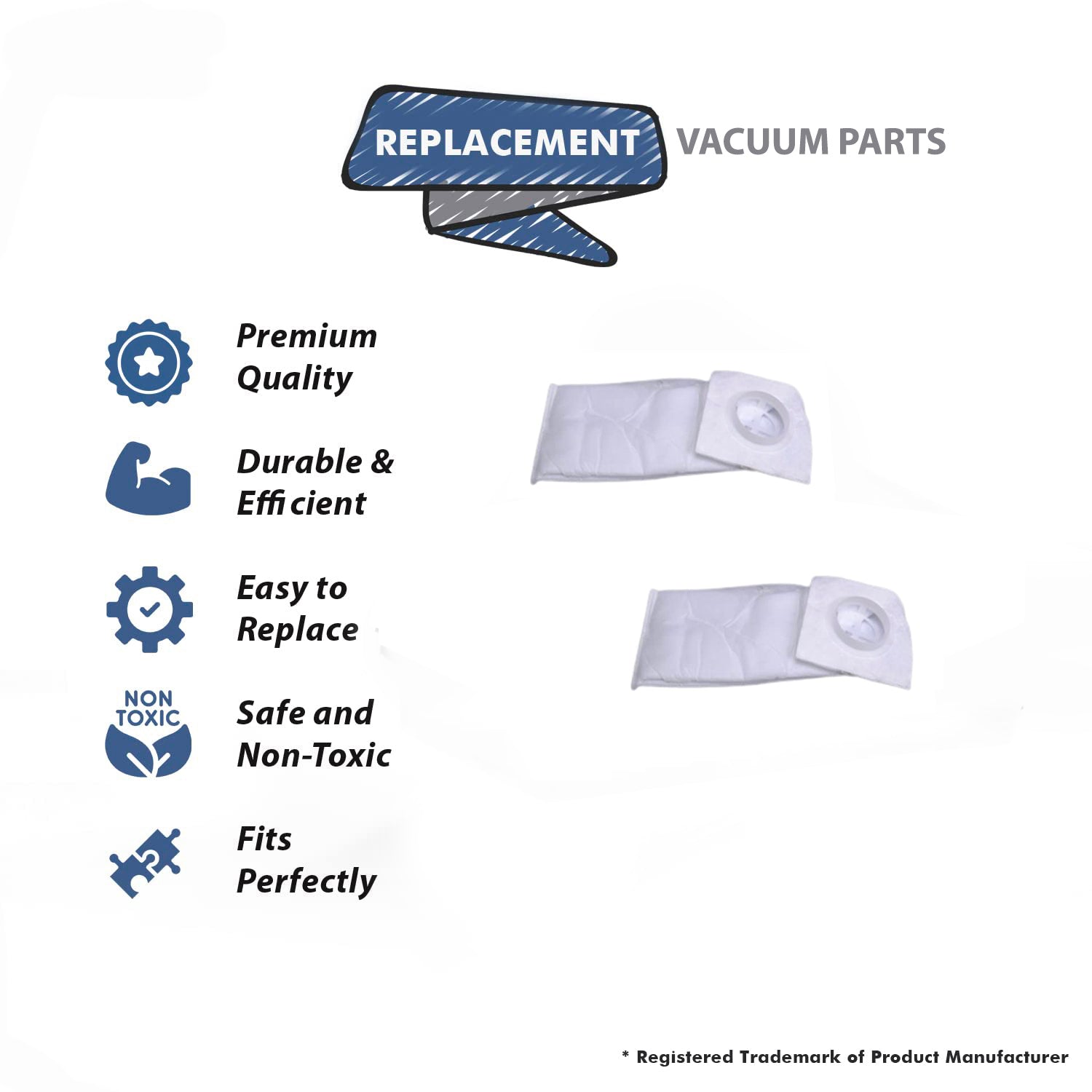 Topvacuumparts Replacement Part For Fit All Vacuum Cleaner Exhaust Filter (2PK) # compare to part 06-2305-04