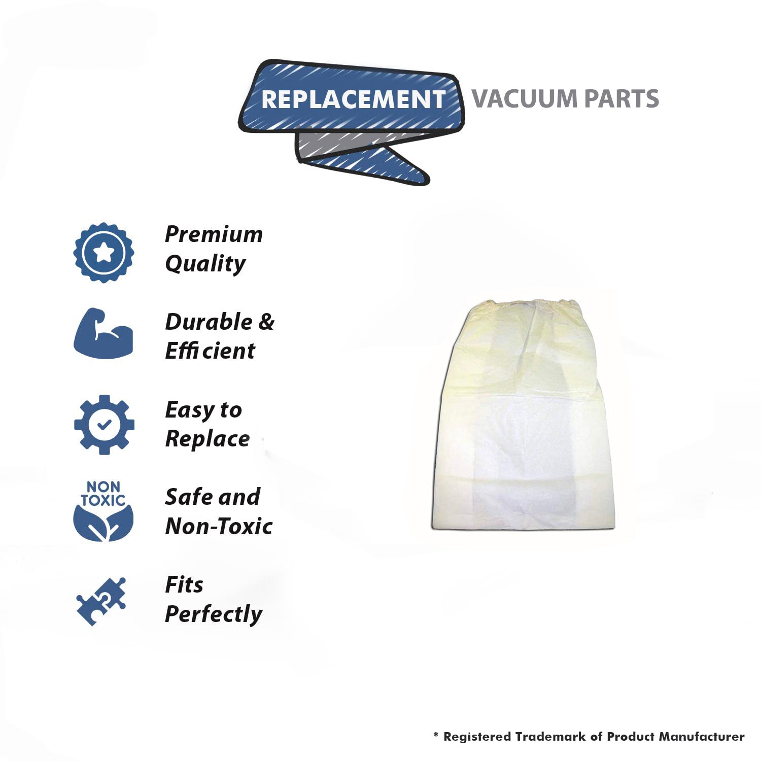 Topvacuumparts Replacement Part For modern day Vacuum Bags for Modern Day 8 Gallon Central Vacuums 6 Pack # compare to part 720HF-5, 486866