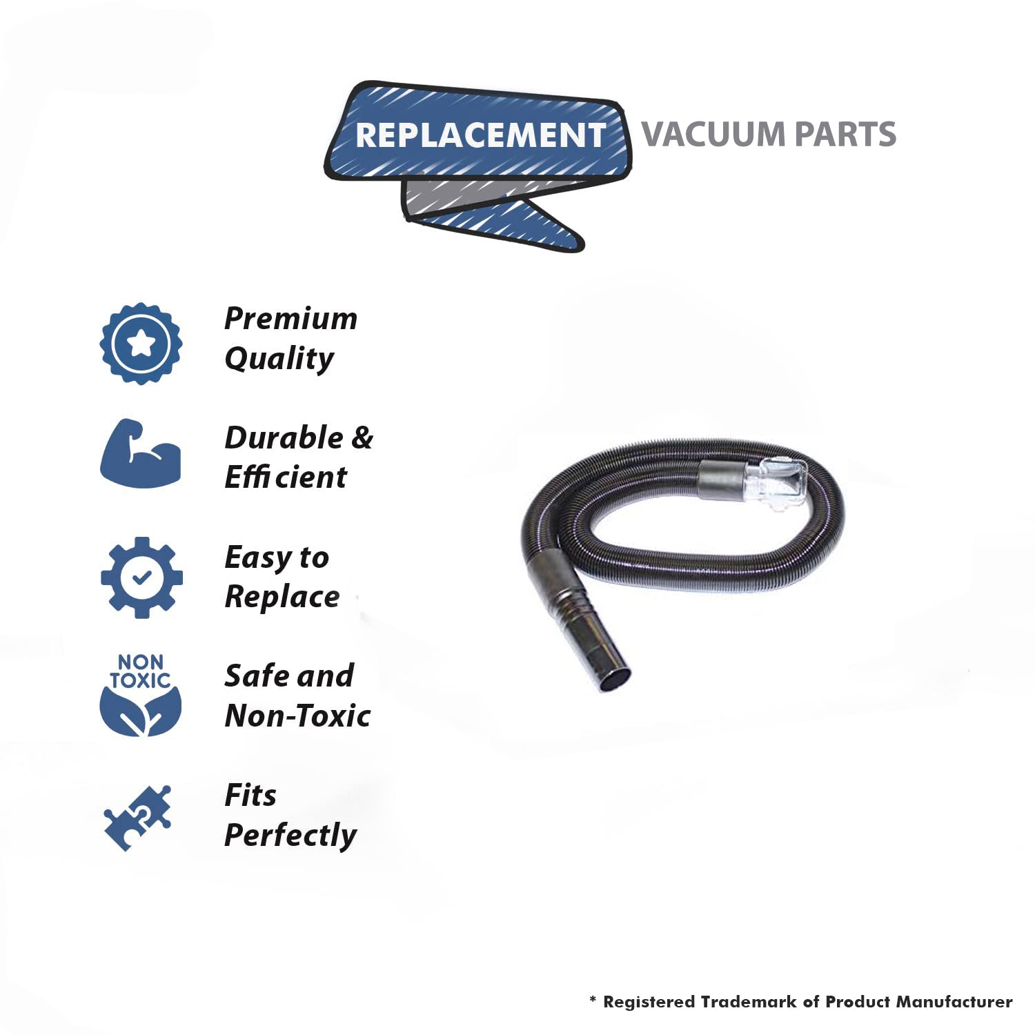 Topvacuumparts Replacement Part For Eureka Vacuum Cleaner Attach with Adaptor and Coupling Litespeed Hose # compare to part 618654