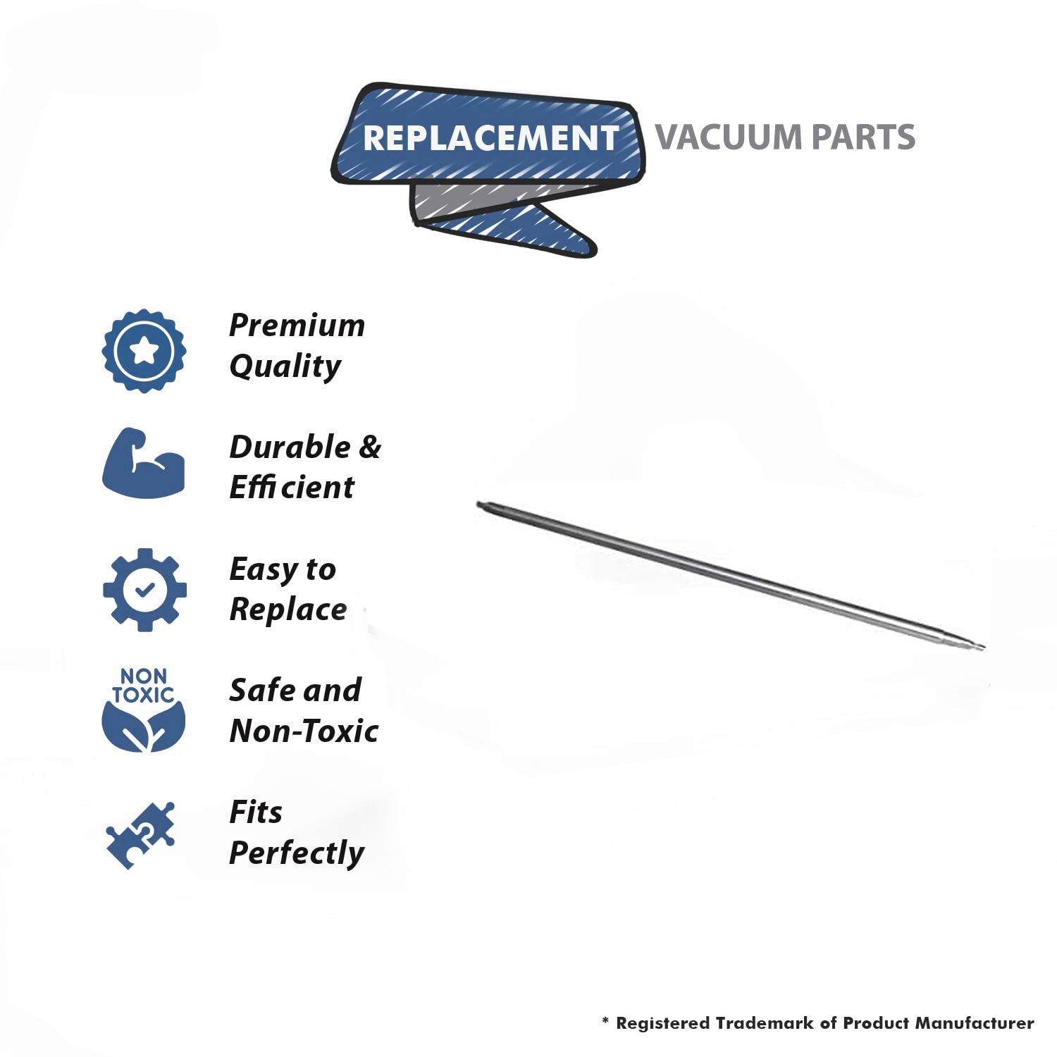 Topvacuumparts Replacement Part For Eureka e VG1 Vacuum Cleaner 12 Inch Brushroll Shaft # compare to part 35663A