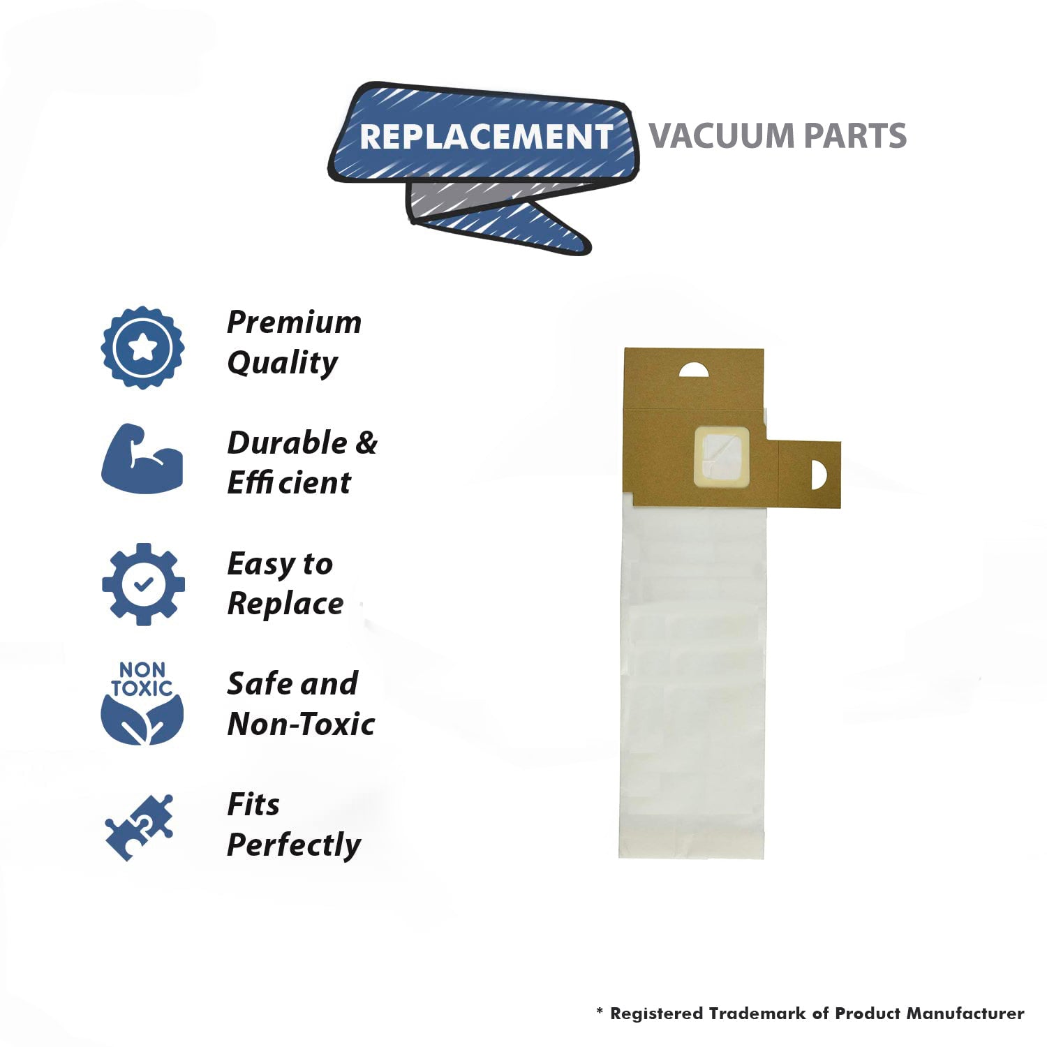 Topvacuumparts Replacement Part For Shop Vac Vacuum Cleaner Micro Filtration Paper Bags 6# compare to part 495