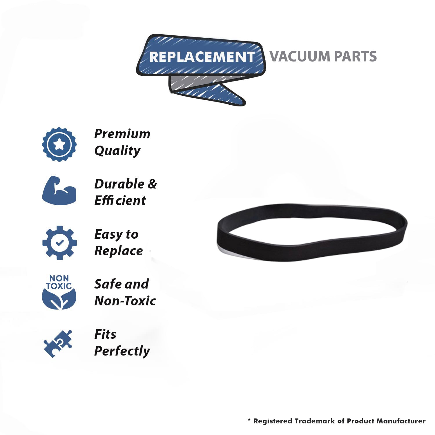 Topvacuumparts Replacement Part for Riccar Vacuum Cleaner Belts (6 Pack) # Compare to Part 9.104