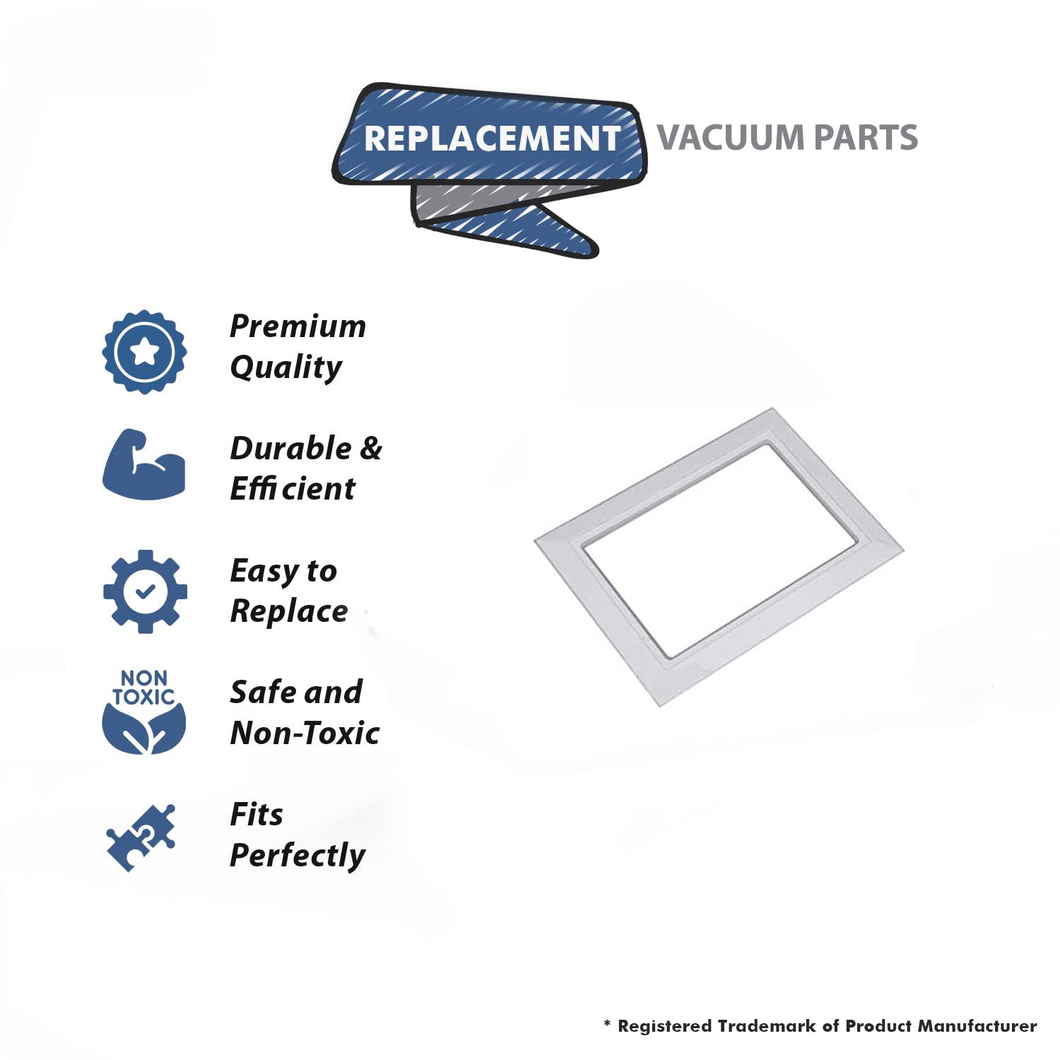 Topvacuumparts Replacement Part For Canplas-Hayden Trim Plate White VACUVALVE Inlet Valve Door # compare to part 775589W