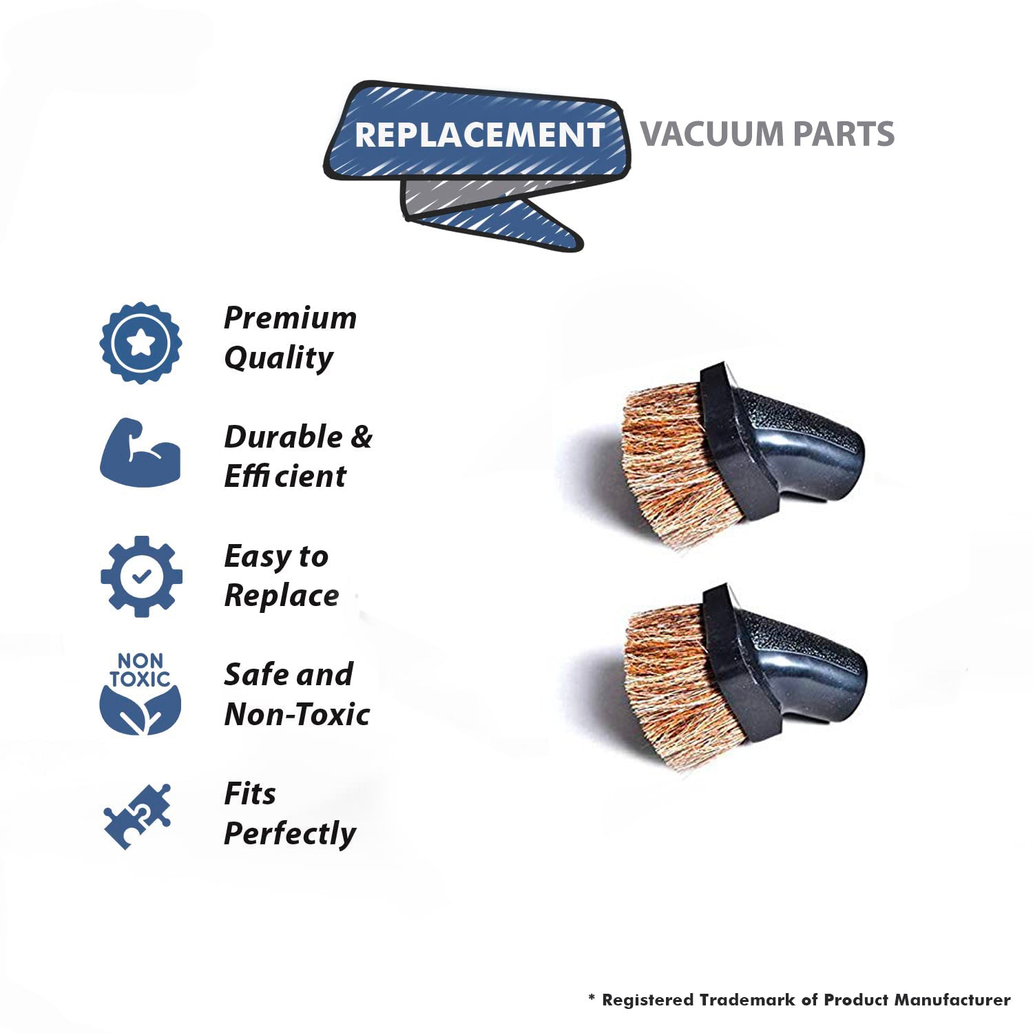 Topvacuumparts Replacement Part For Eureka 6994 SC4580 Dust Brush (2-Pack) # compare to part 60290-1