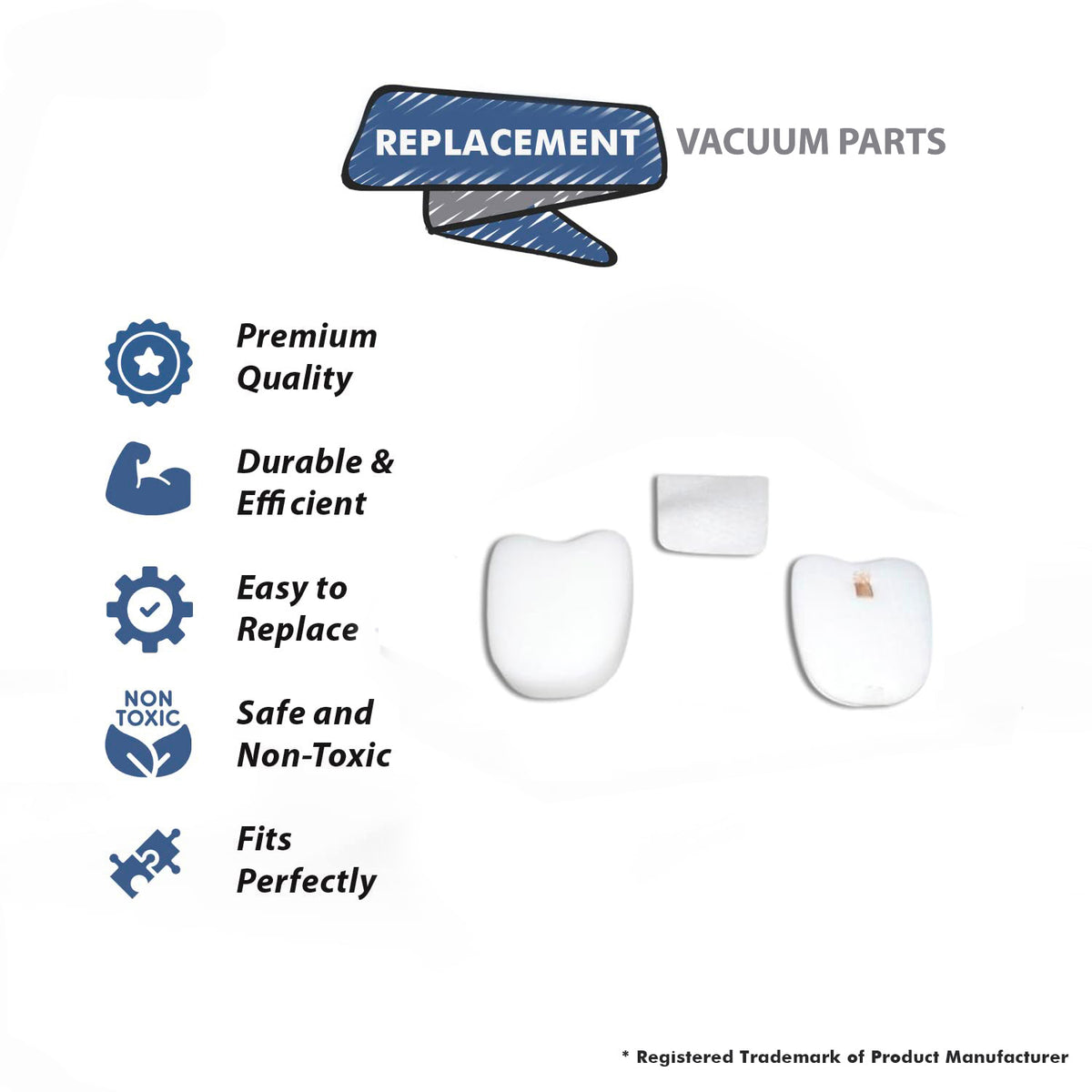 Topvacuumparts Replacement Part For Shark HV380 Vacuum Cleaner Filter Set # Compare To Part F673