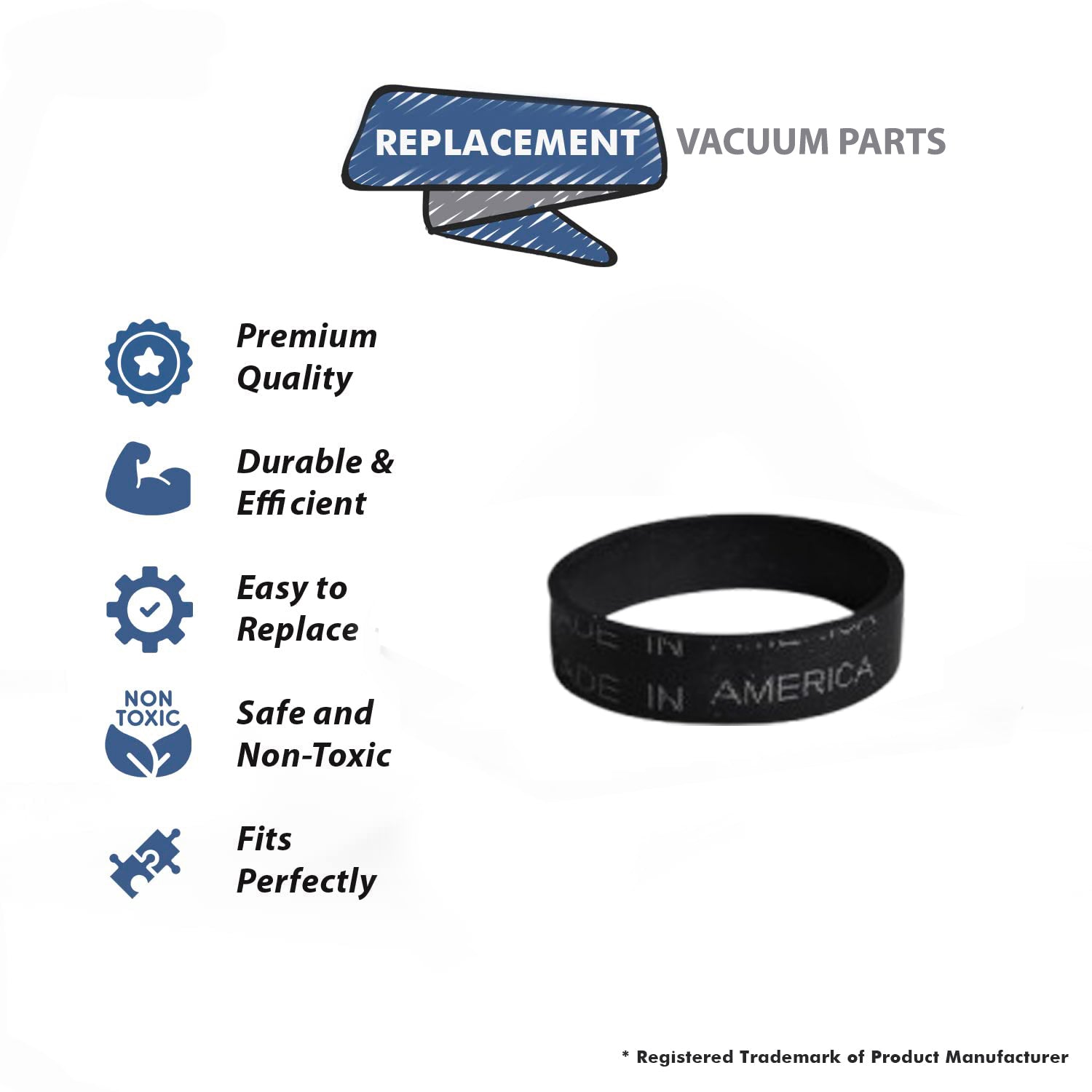 Topvacuumparts Replacement Part for Royal Hand Vacuum Cleaner Belt (8Pk) # Compare to Part 17397