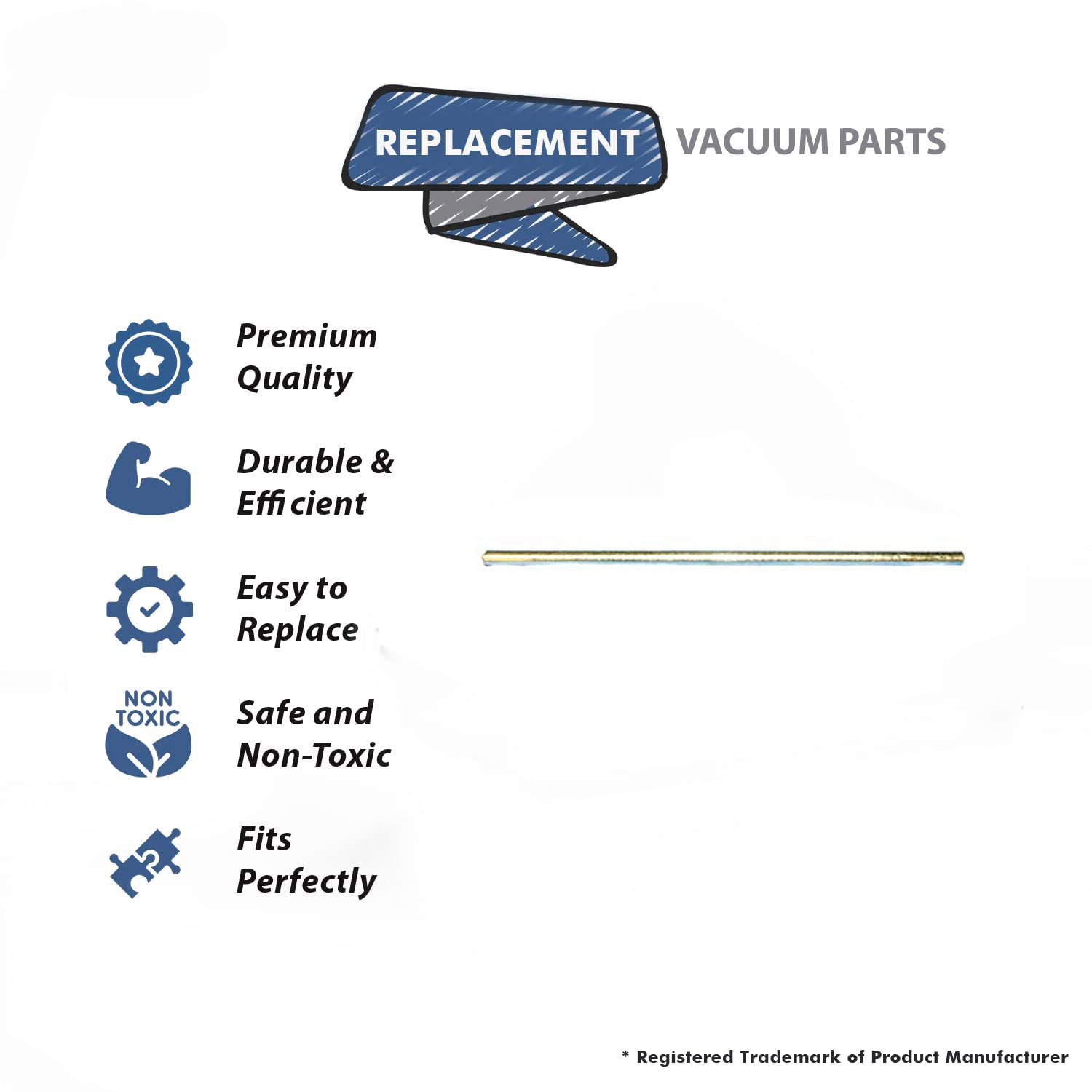 Topvacuumparts Replacement Part For Eureka Rear Axle For Outside Rear Wheels # compare to part 37183