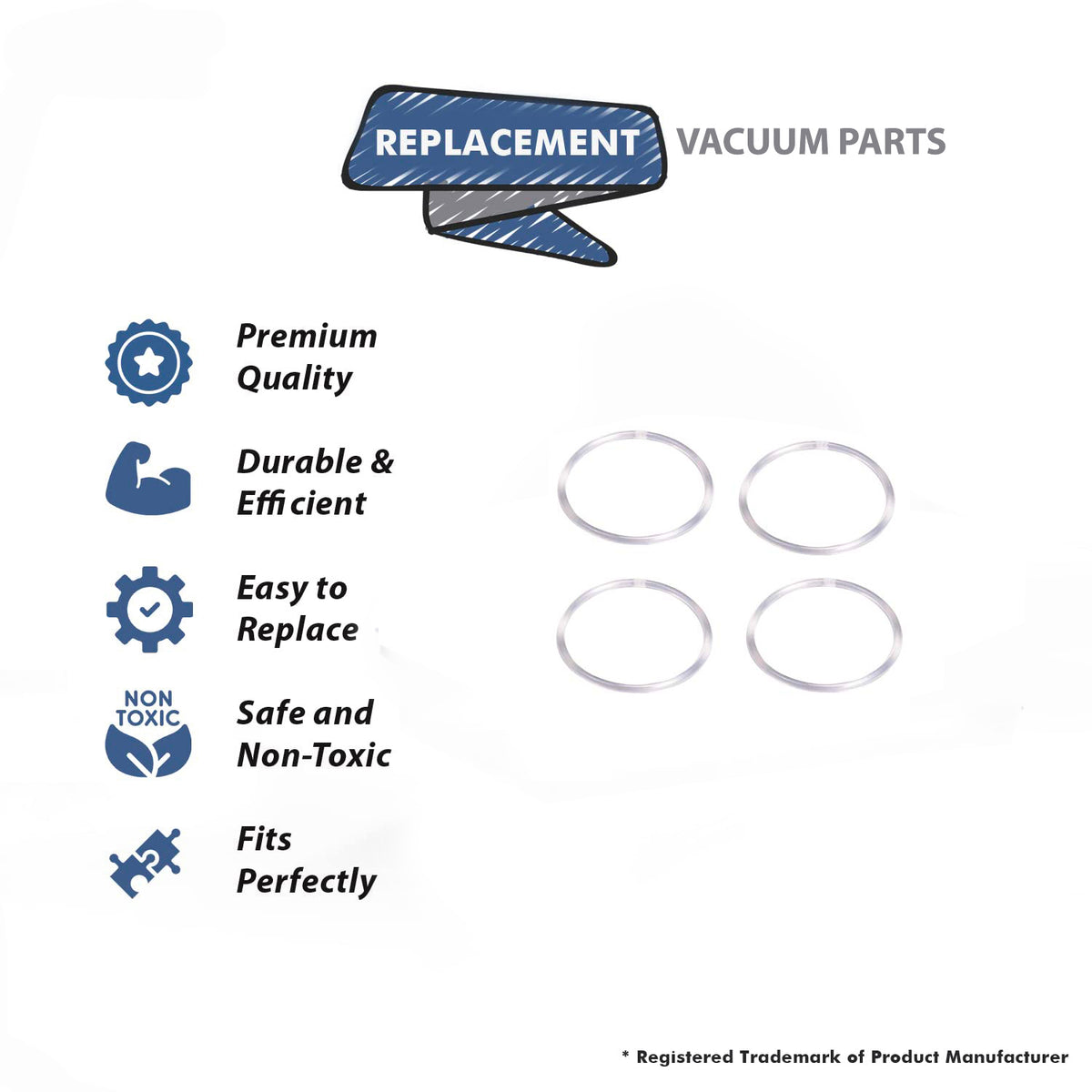Topvacuumparts Replacement Part For Koblenz Upright Poly 4 Belt # compare to part 12-0814-01-7