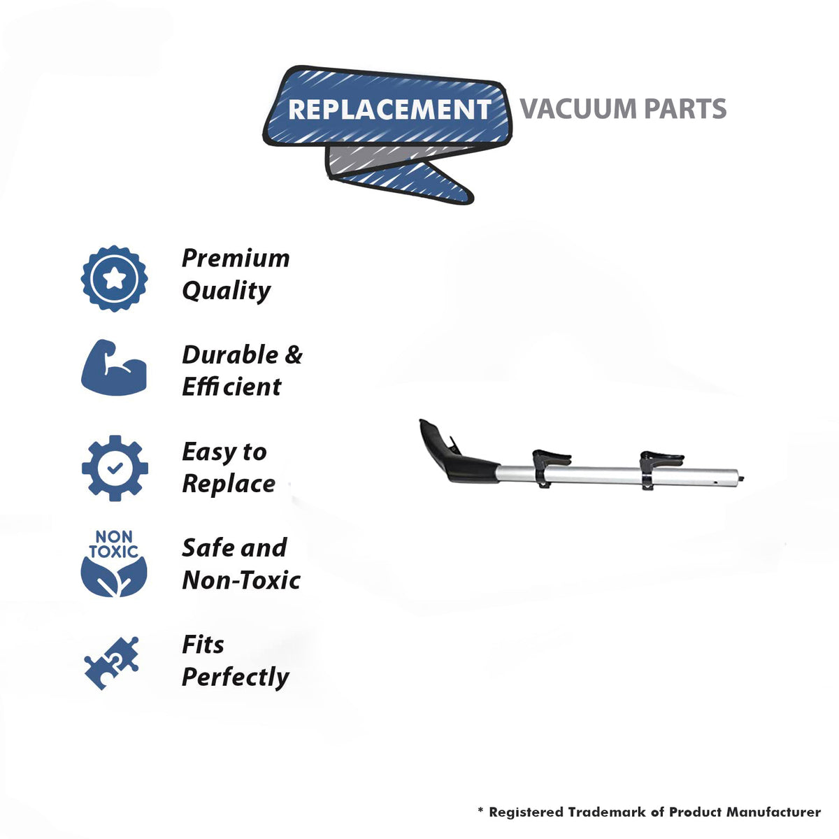 Topvacuumparts Replacement Part For Gruene 1500 Vacuum Cleaner 2 in 1 Main Handle # compare to part MAINHANDLE