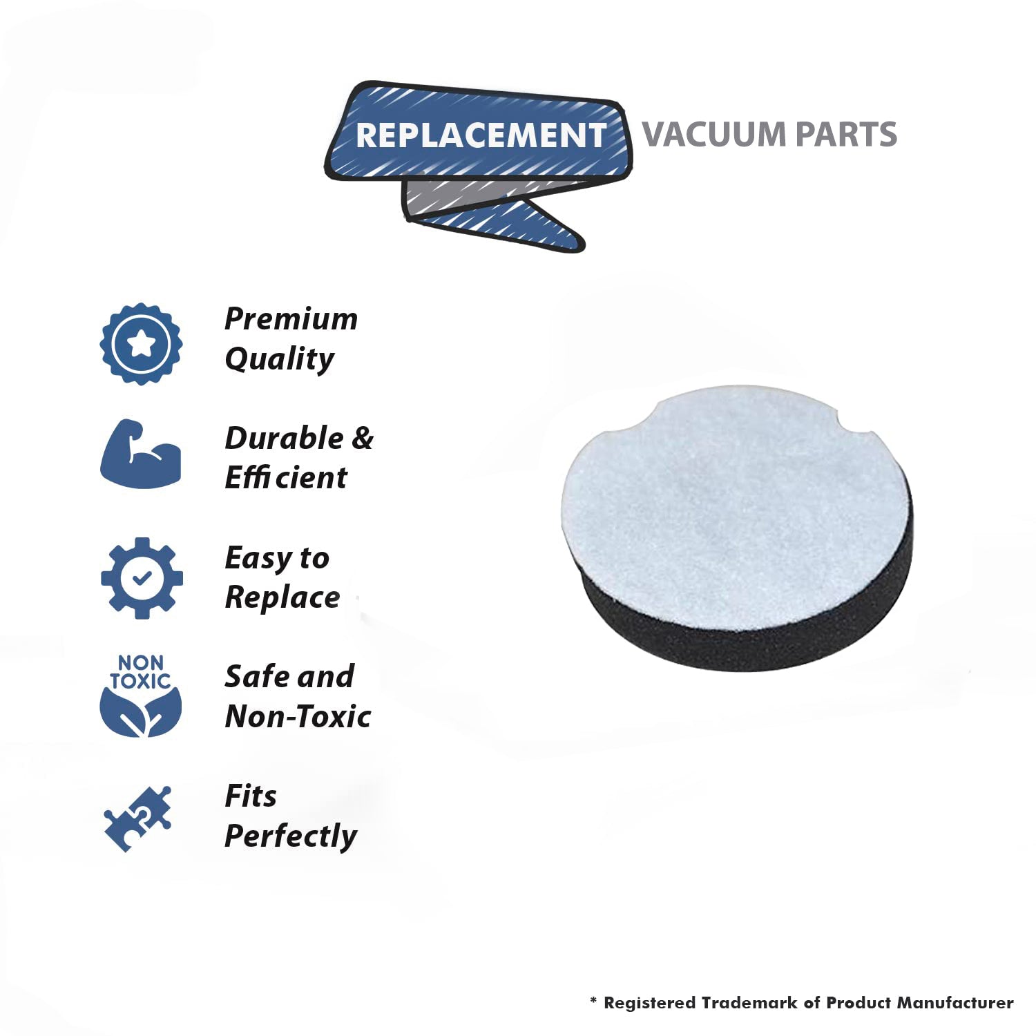 Topvacuumparts Replacement Part For Bissell 1520, 15204 Upright Vacuum Cleaner Filter (4-Pack) # compare to part ECC-4896