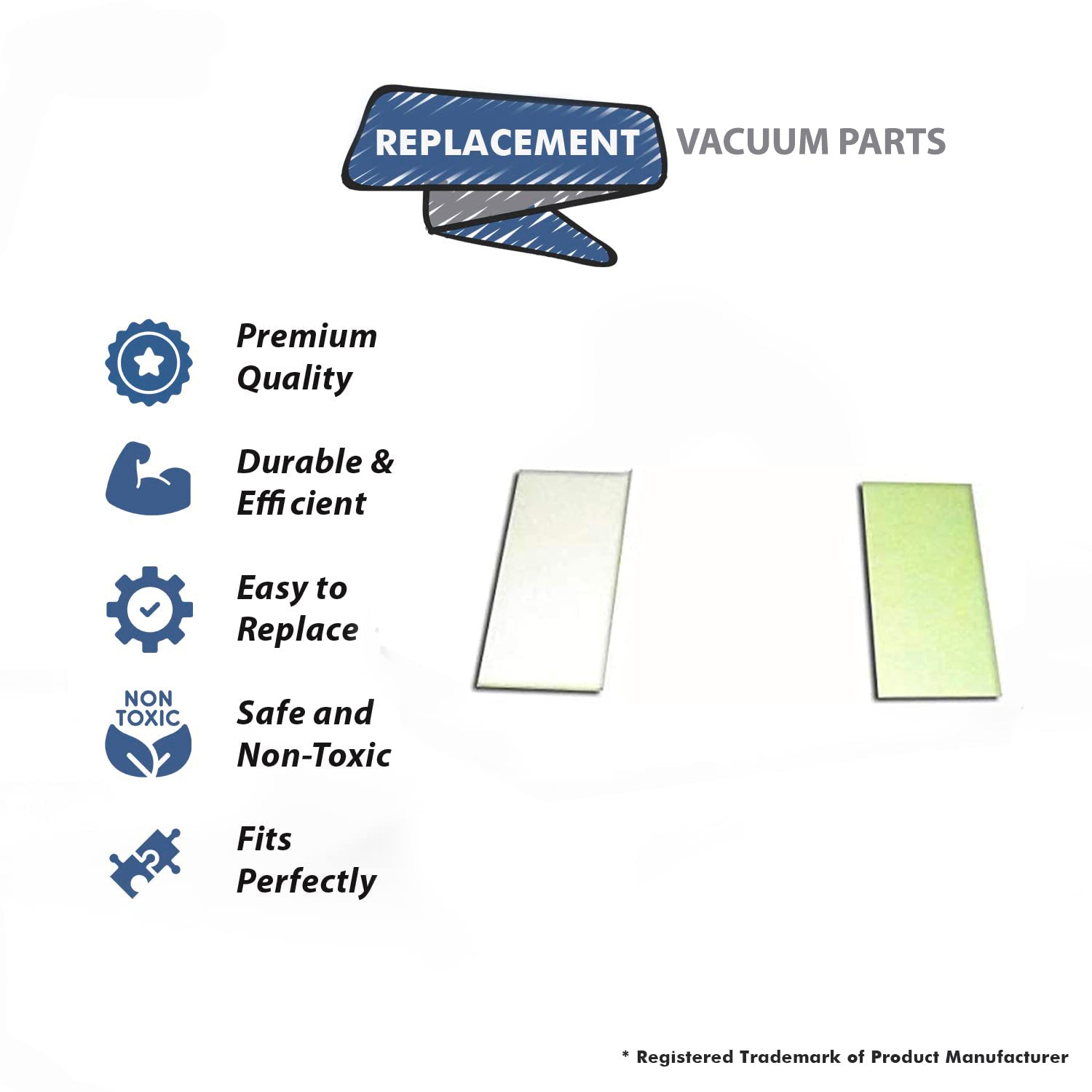 Topvacuumparts Replacement Part For Hoover Widetunnel 3 Layer Final Filter Fits C1710900, U5451900 (1 Pack) 2 Filters # compare to part 40110004