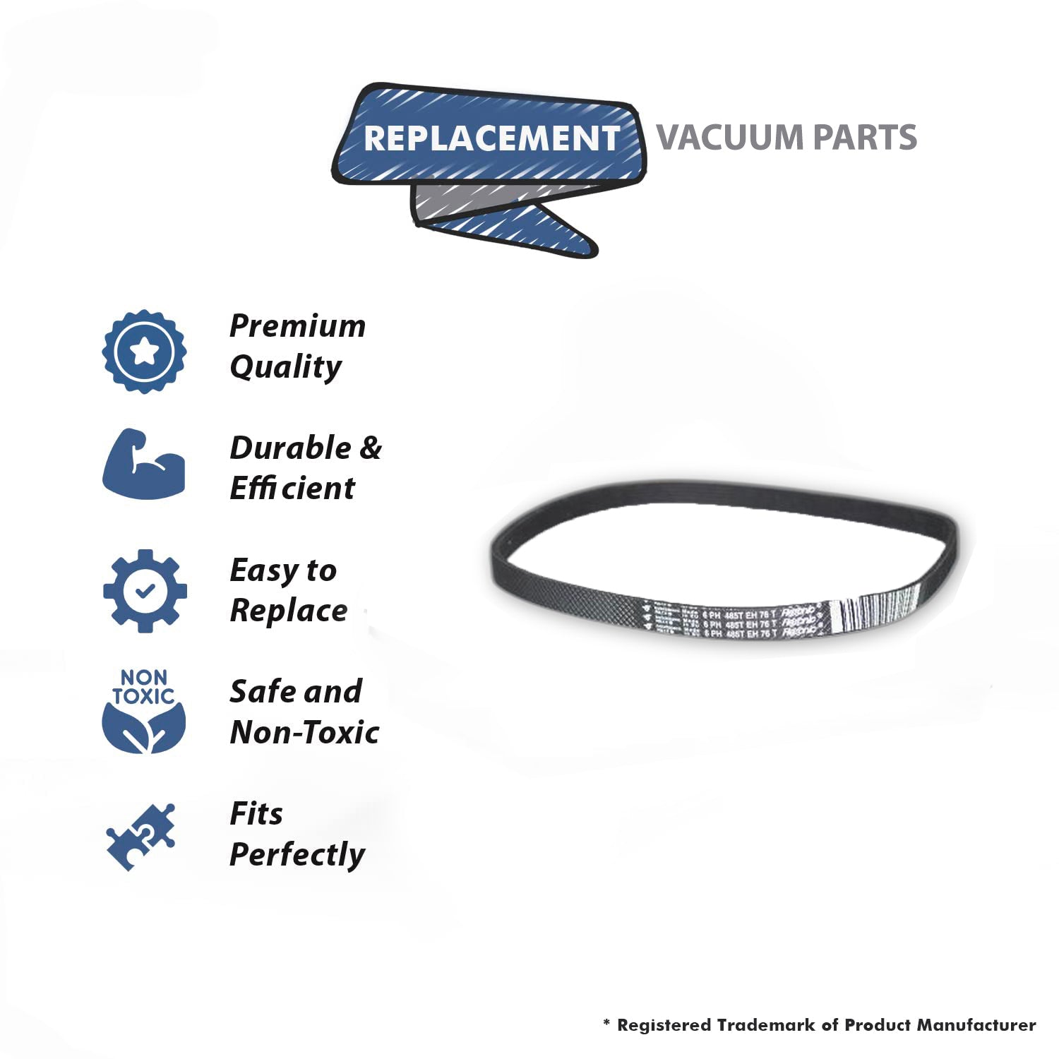 Topvacuumparts (2) Replacement Part for Fuller Brush FBP-14WBP Upright Vacuum Cleaner Poly V Belt # Compare to Part B014-1400