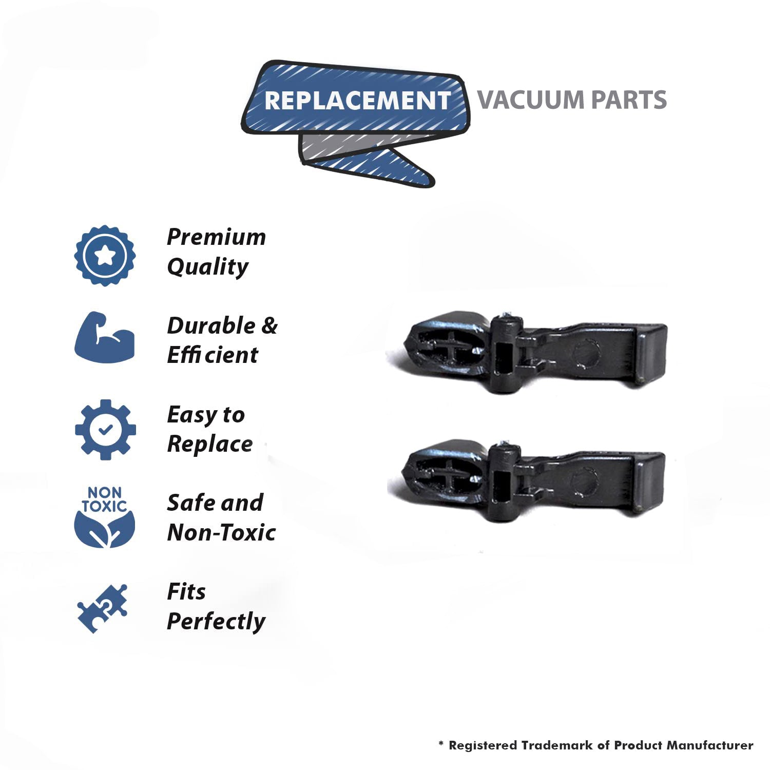 Topvacuumparts Replacement Part For Sanyo SC-X1000P Vacuum Cleaner Power Nozzle Cramp Hook (2-Pack) # compare to part 6630070161