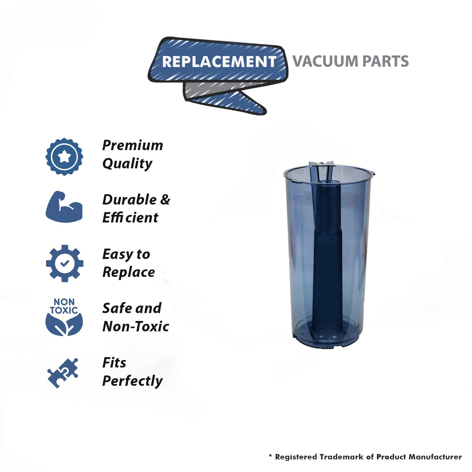 Topvacuumparts Replacement Part For Eureka 5740 Vacuum Cleaner Lightspeed Bagless Dirt Cup # compare to part 618642