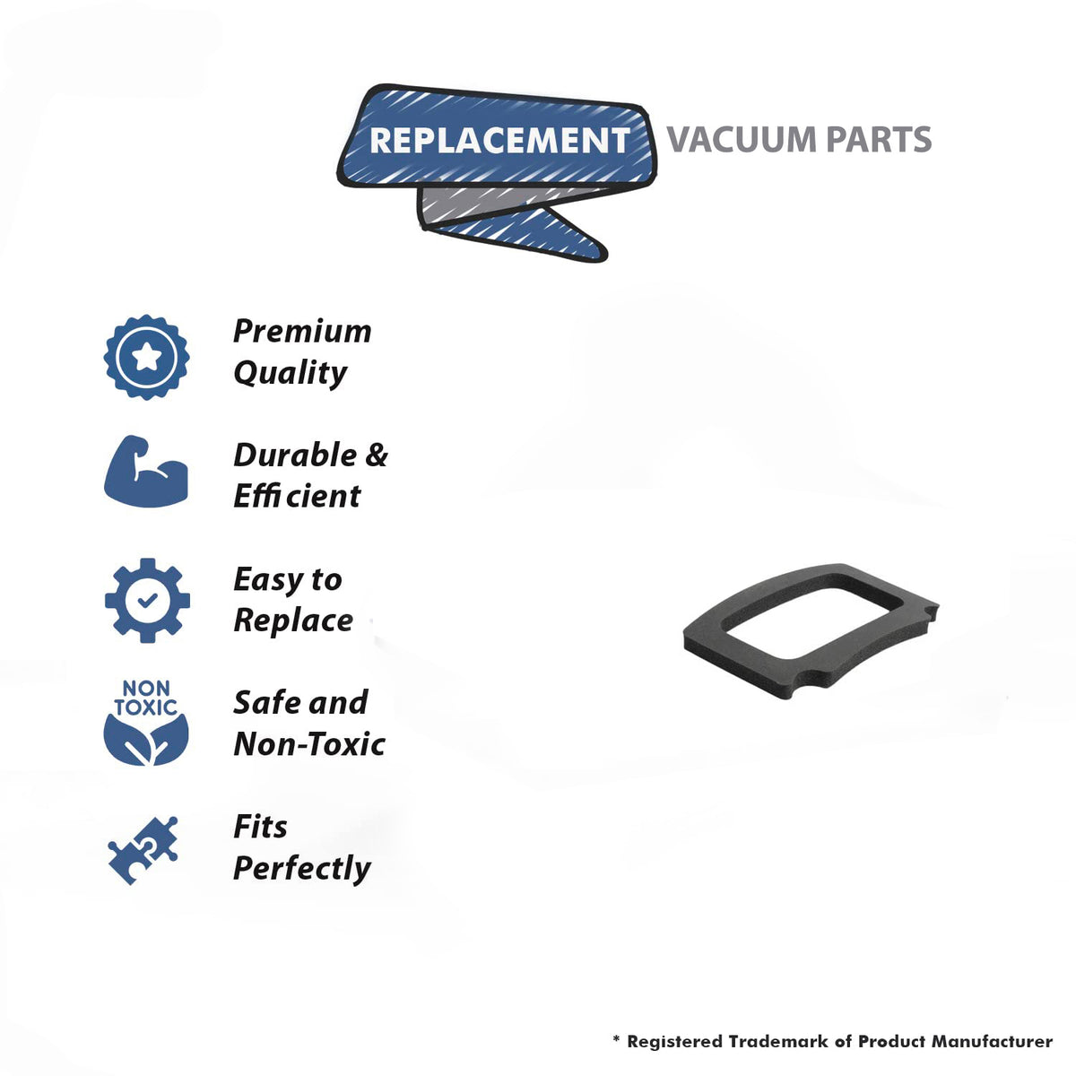 Topvacuumparts Replacement Part For E Series Water Pan Gasket Compatible With Part Number 10534
