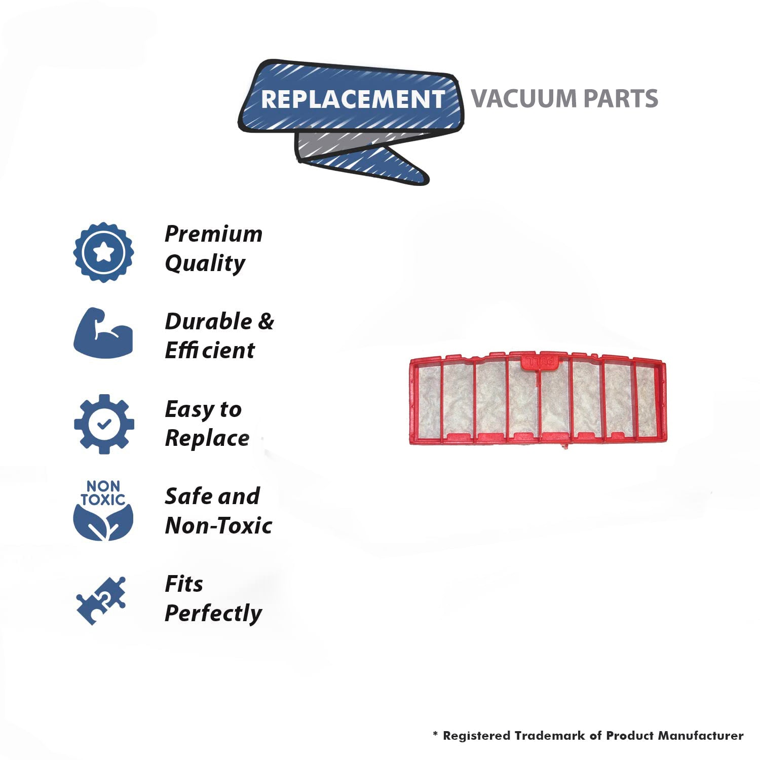 Topvacuumparts Replacement Part For panasonic AMC415-2969 Vacuum Cleaner MC-V9610, V9620, V9626 Canister Filter Assmeble 2PK # compare to part F257