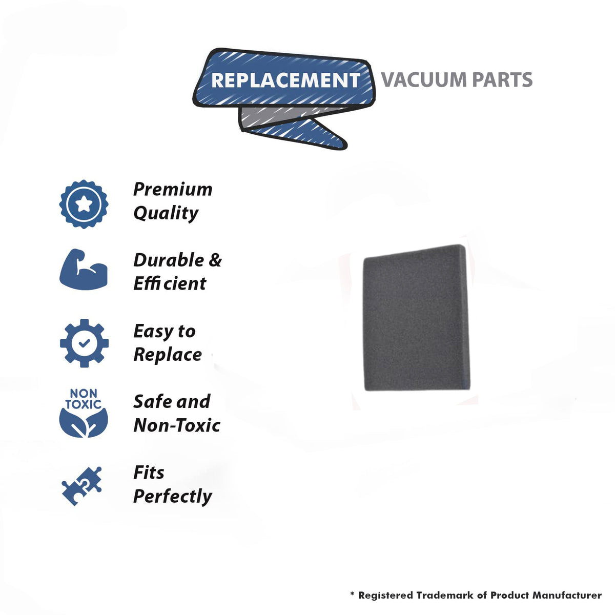 Topvacuumparts Vacuum Pre Motor Filter Replacement Part For Style 8 & 14, 76T85, 37604, 18Z61 (3 Pack) # compare to part 2031073