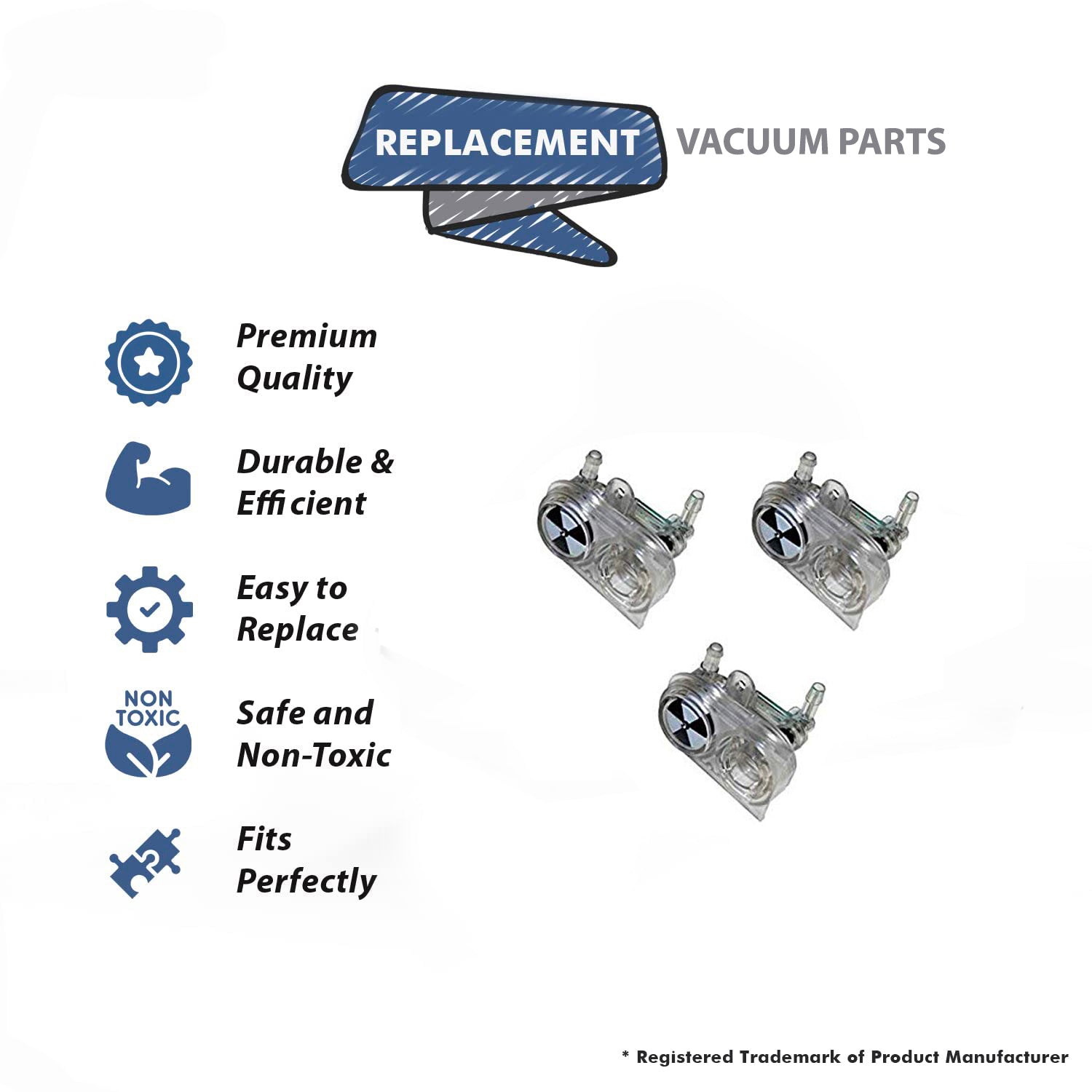Topvacuumparts Flow Indicator Replacement Part For Bissell Vacuum Fits BG10, 86T3 (3 Pack) # compare to part 1606811