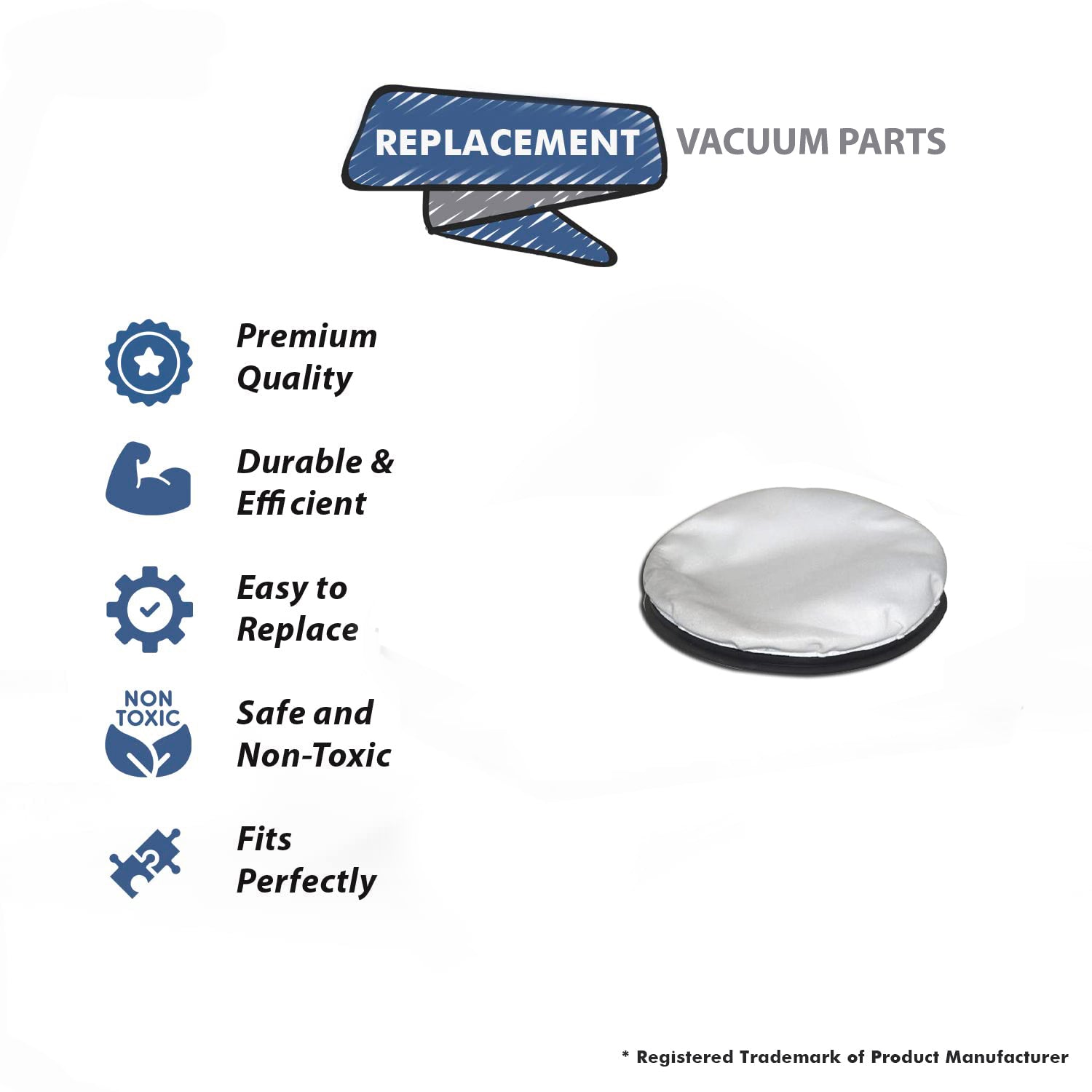 Topvacuumparts Replacement Part For Mastercraft Cloth-Master Vaccum Cleaner Craft 14, 605D Sootmaster Three Filter # compare to part PF14