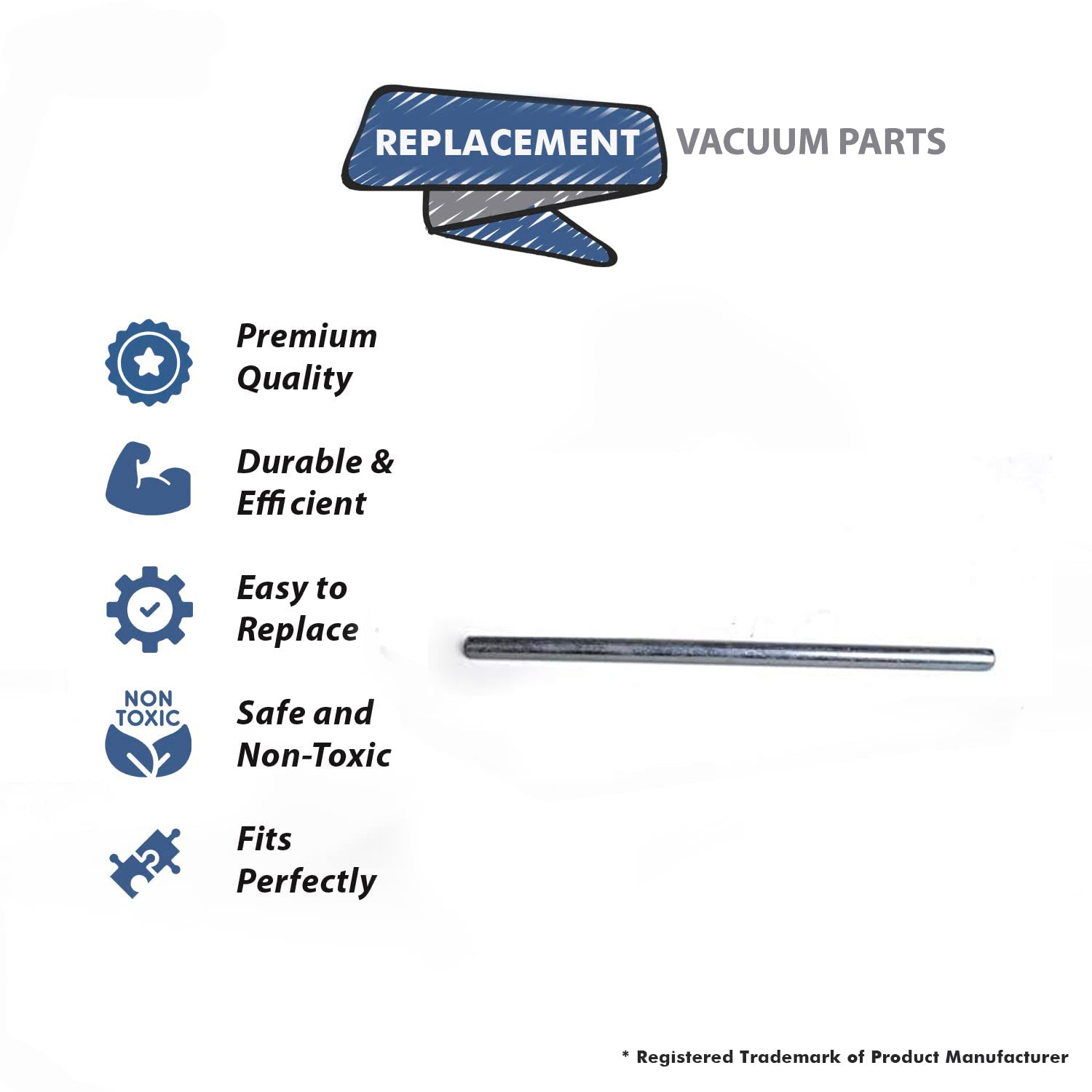 Topvacuumparts Replacement Part For Eureka 7611 Vacuum Cleaner Front Wheel Axle # compare to part 57567-1